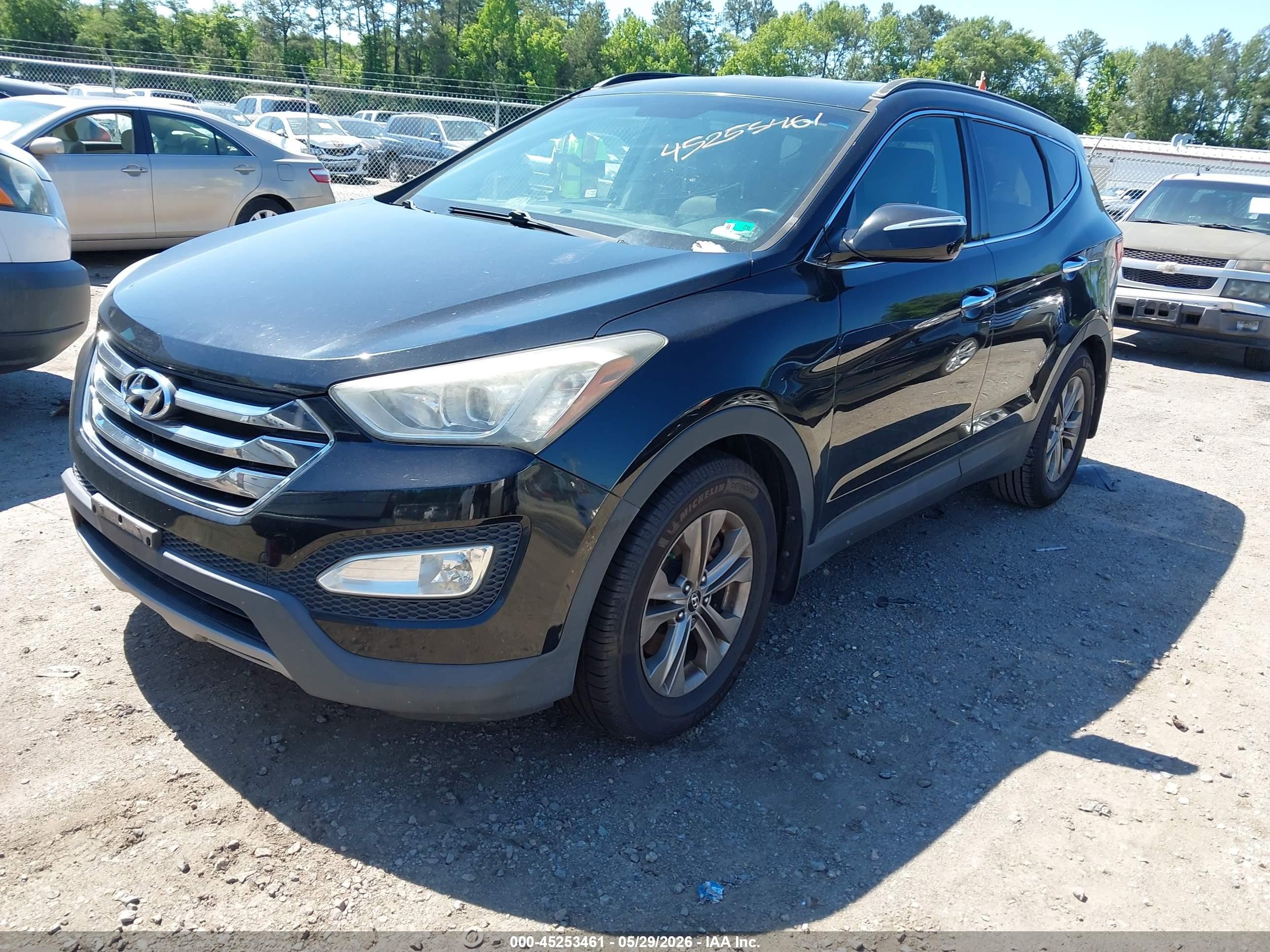 2014 Hyundai Santa Fe Sport 2.4l Black vin: 5XYZU3LB6EG168270