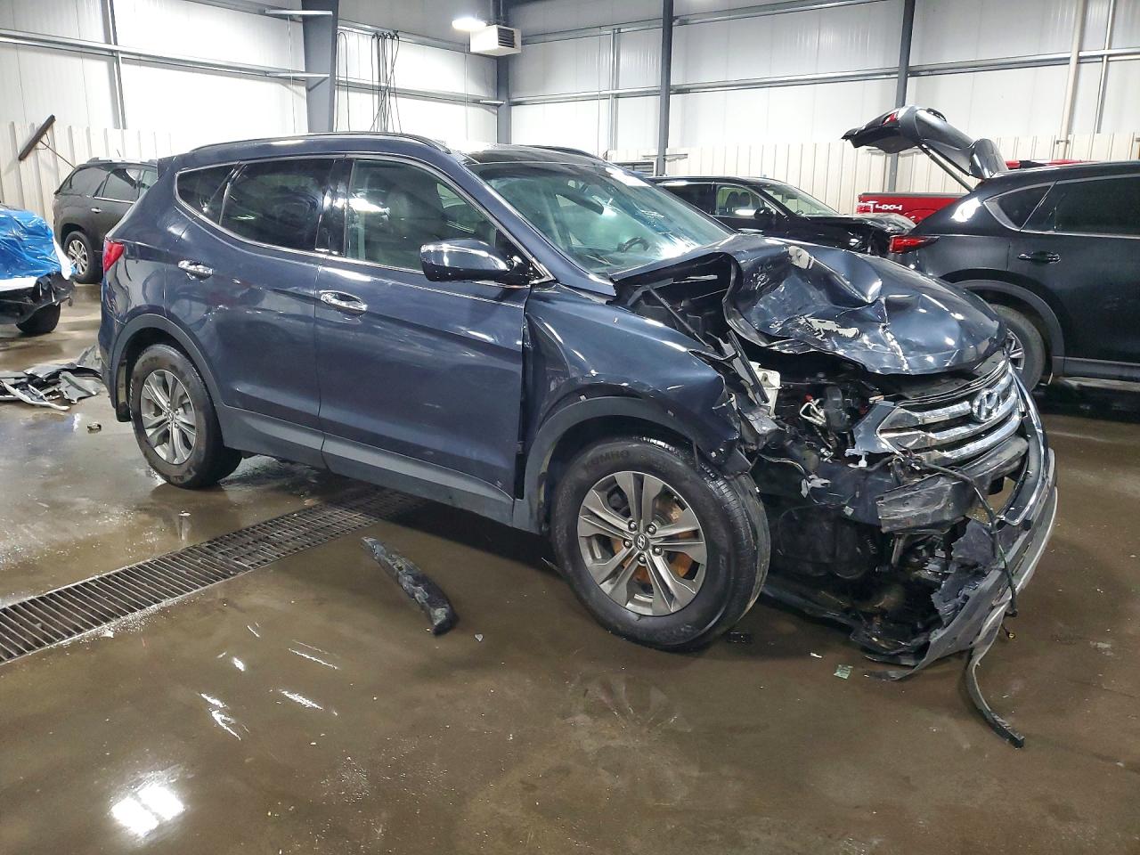 2014 Hyundai Santa Fe Sport 2.4l Blue vin: 5XYZU3LB6EG193251