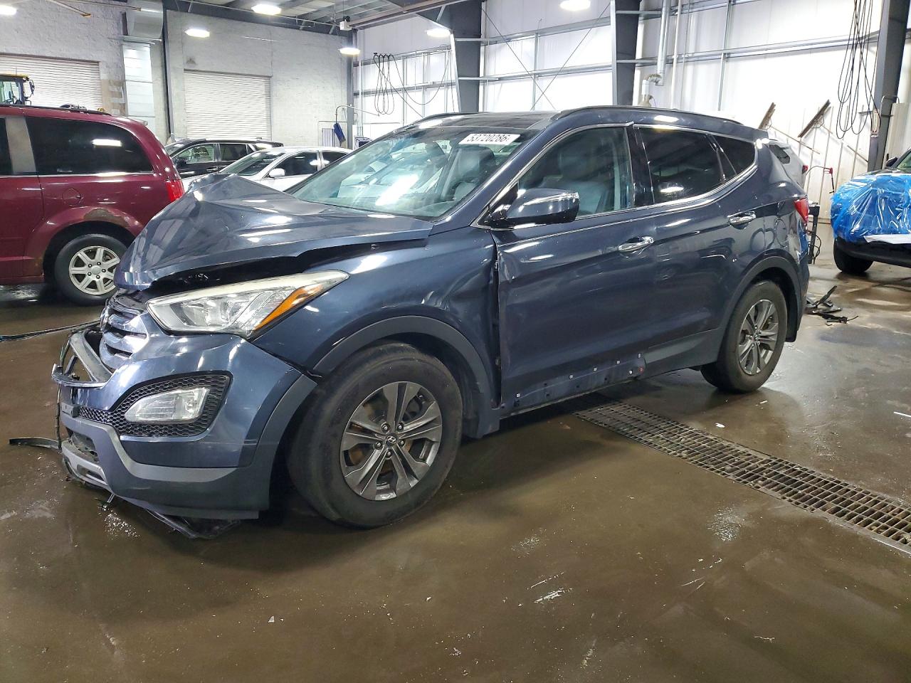 2014 Hyundai Santa Fe Sport 2.4l Blue vin: 5XYZU3LB6EG193251