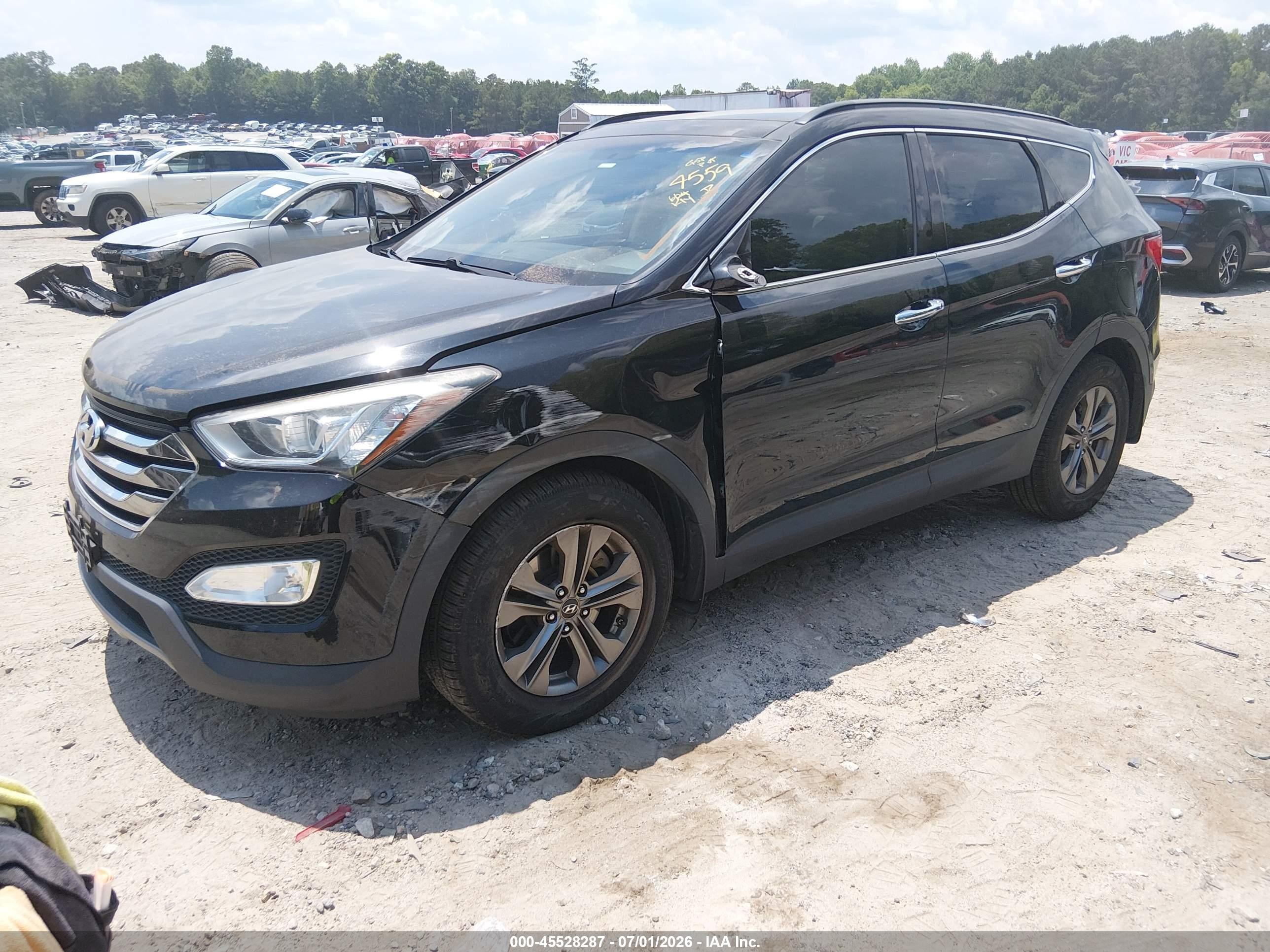 2014 Hyundai Santa Fe Sport 2.4l Black vin: 5XYZU3LB6EG194559