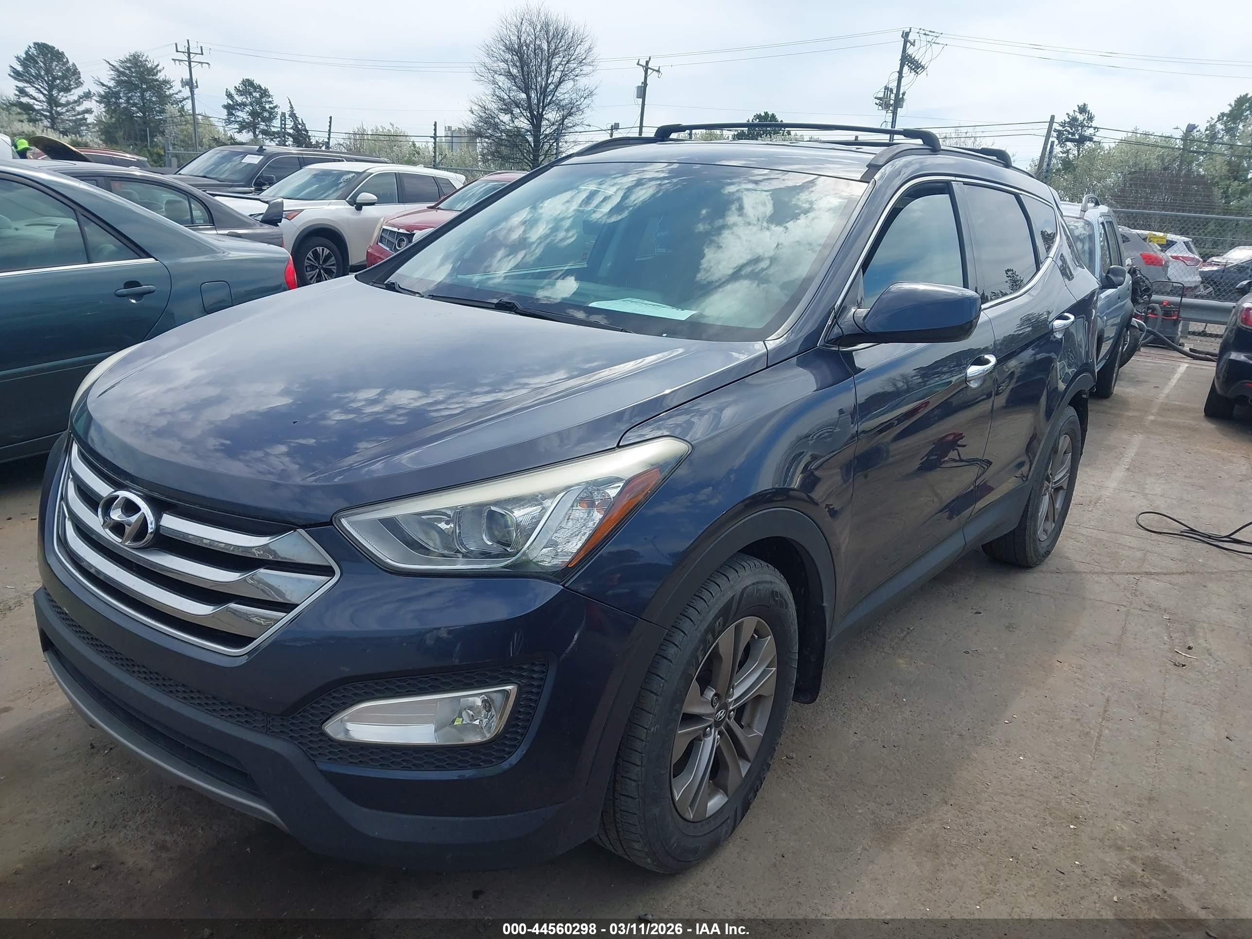 2015 Hyundai Santa Fe Sport 2.4l Navy vin: 5XYZU3LB6FG288992