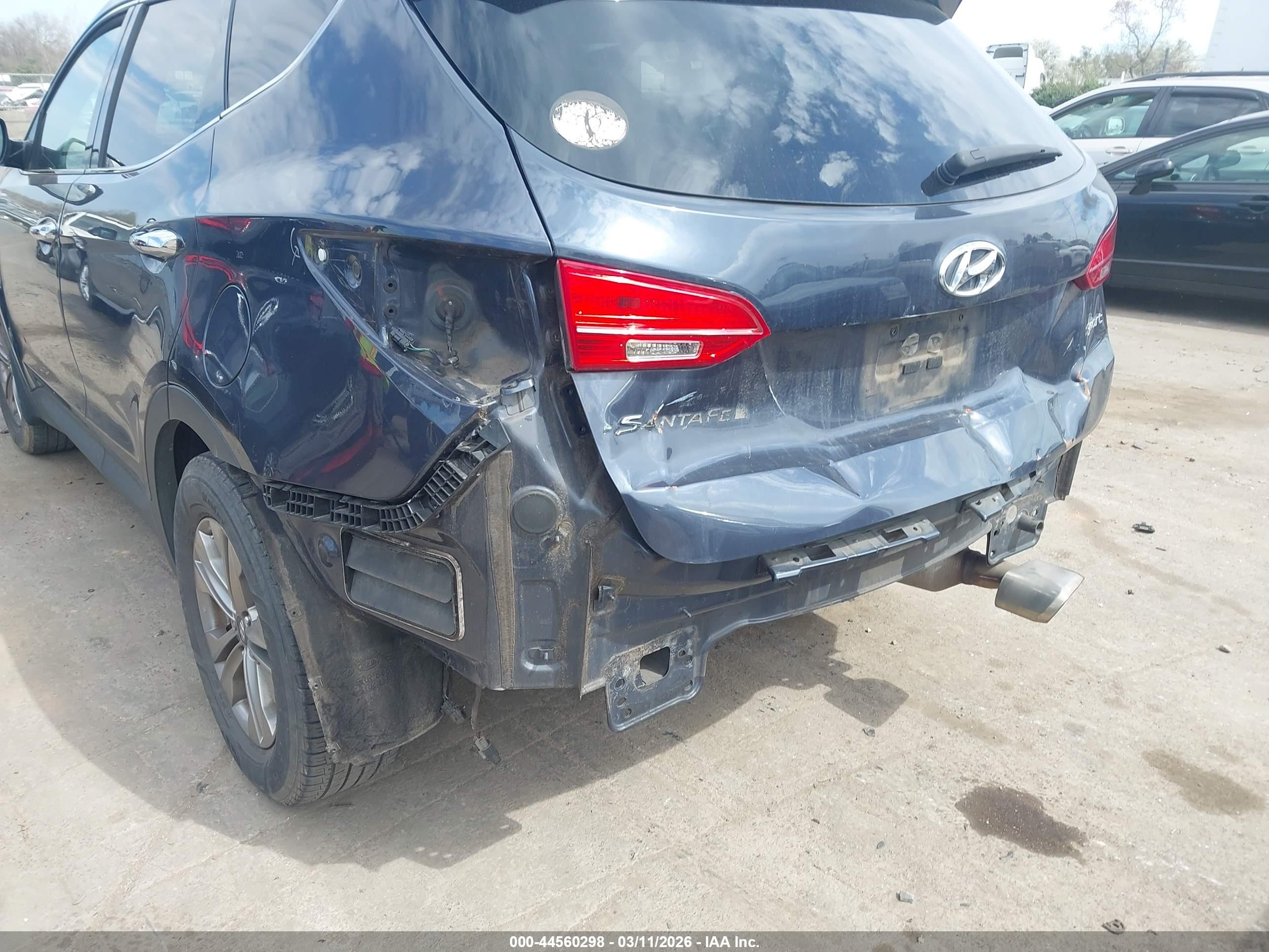 2015 Hyundai Santa Fe Sport 2.4l Navy vin: 5XYZU3LB6FG288992