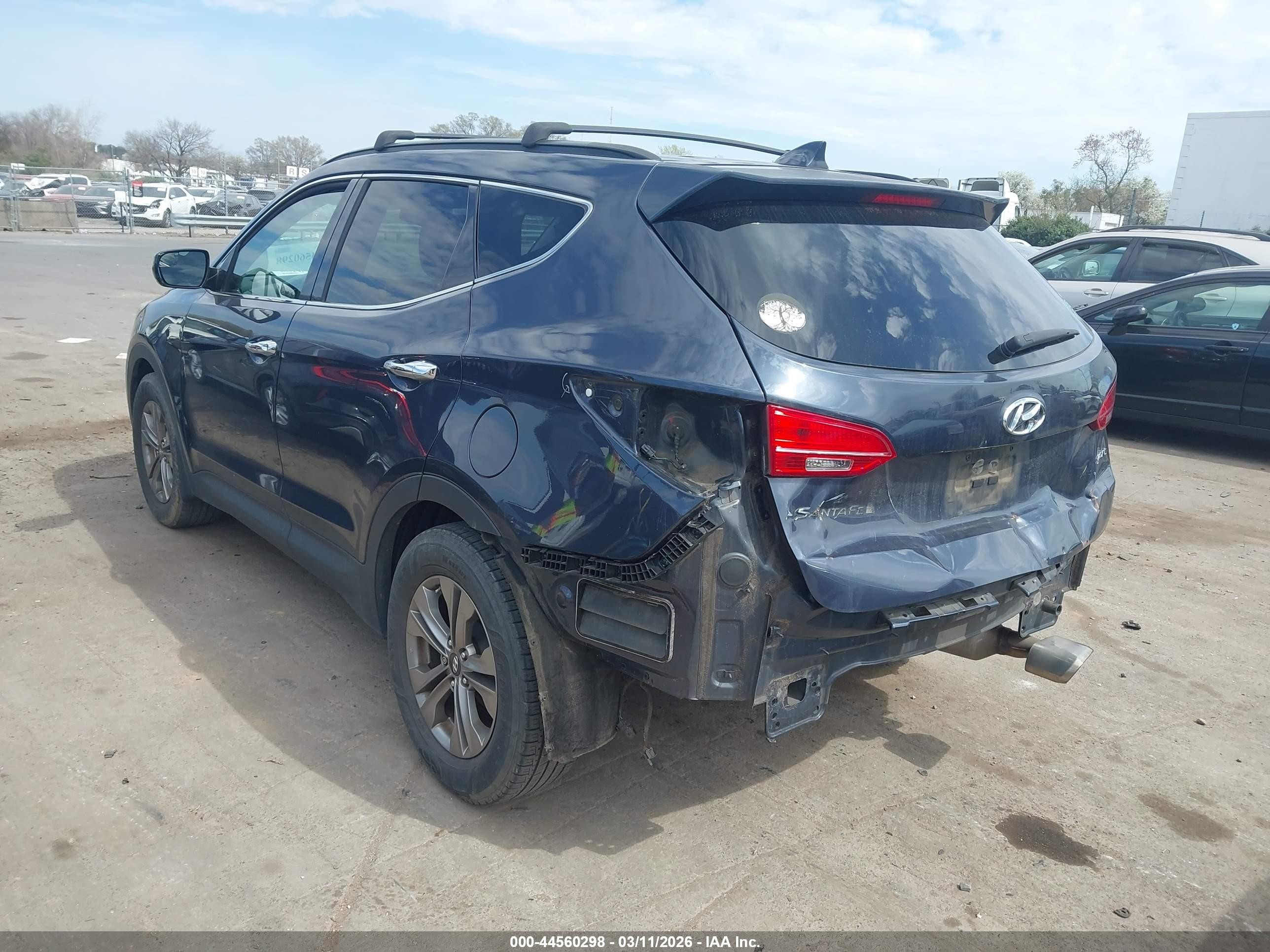 2015 Hyundai Santa Fe Sport 2.4l Navy vin: 5XYZU3LB6FG288992