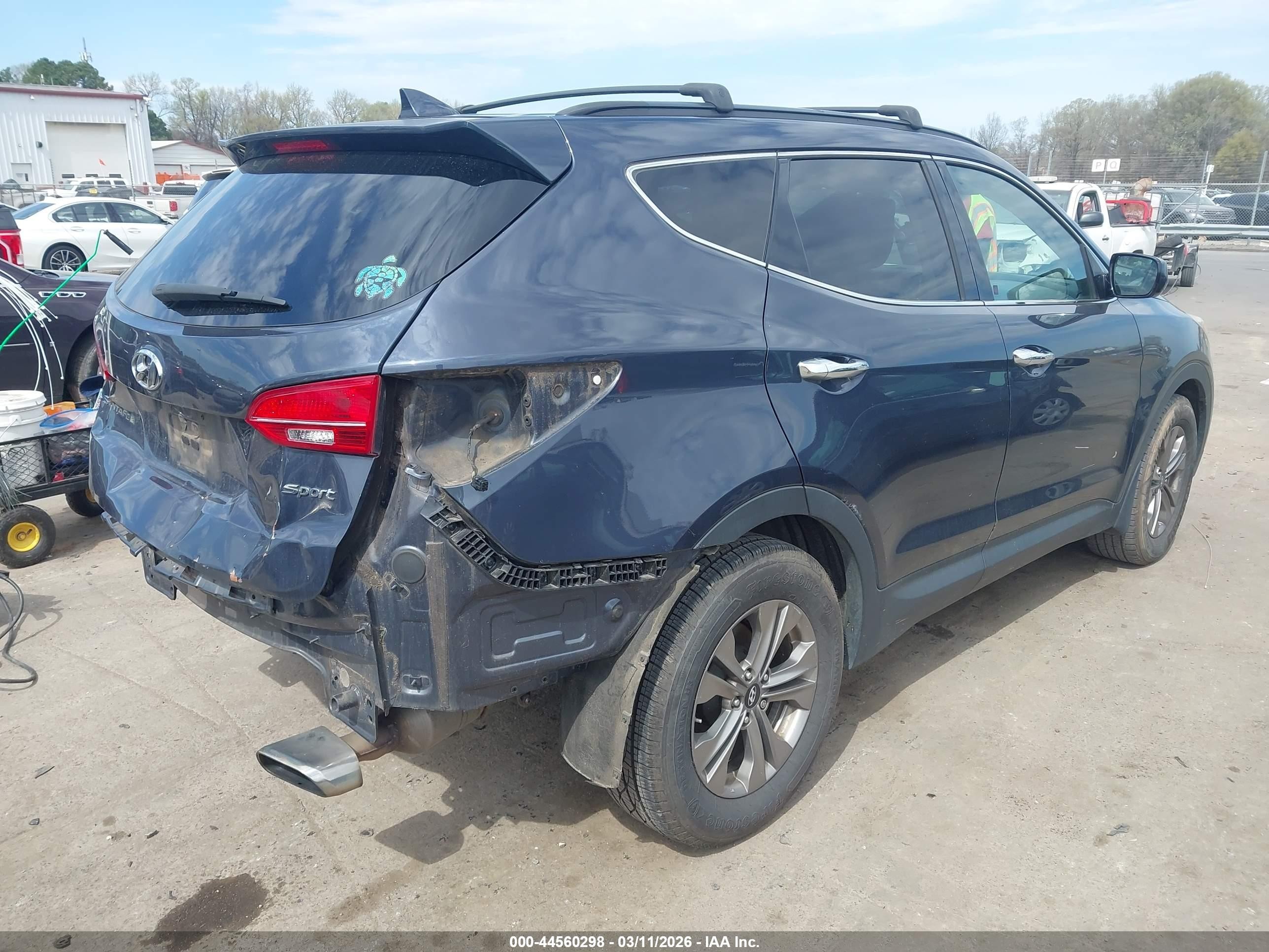 2015 Hyundai Santa Fe Sport 2.4l Navy vin: 5XYZU3LB6FG288992