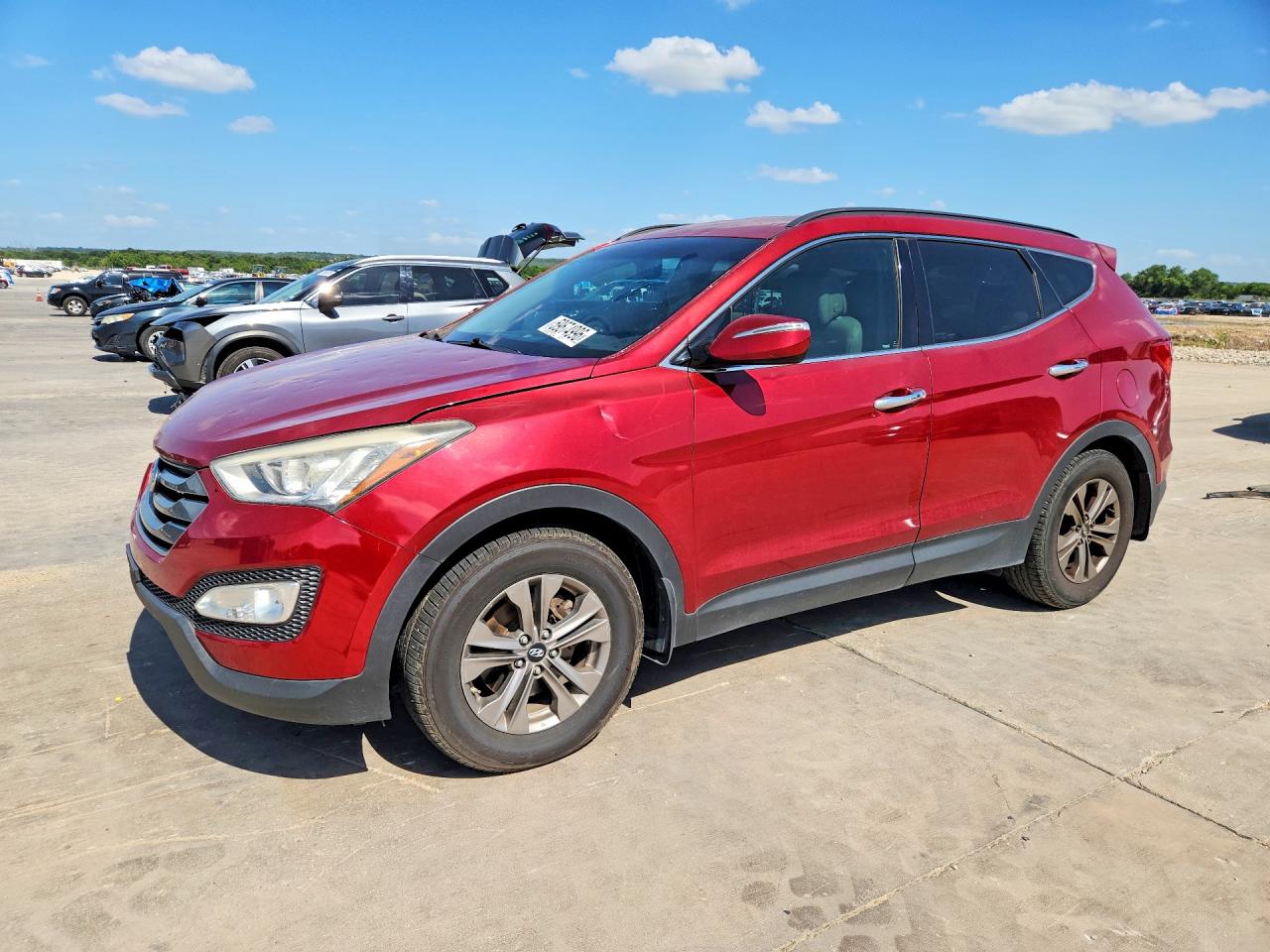 2015 Hyundai Santa Fe Sport 2.4l Burgundy vin: 5XYZU3LB6FG291519