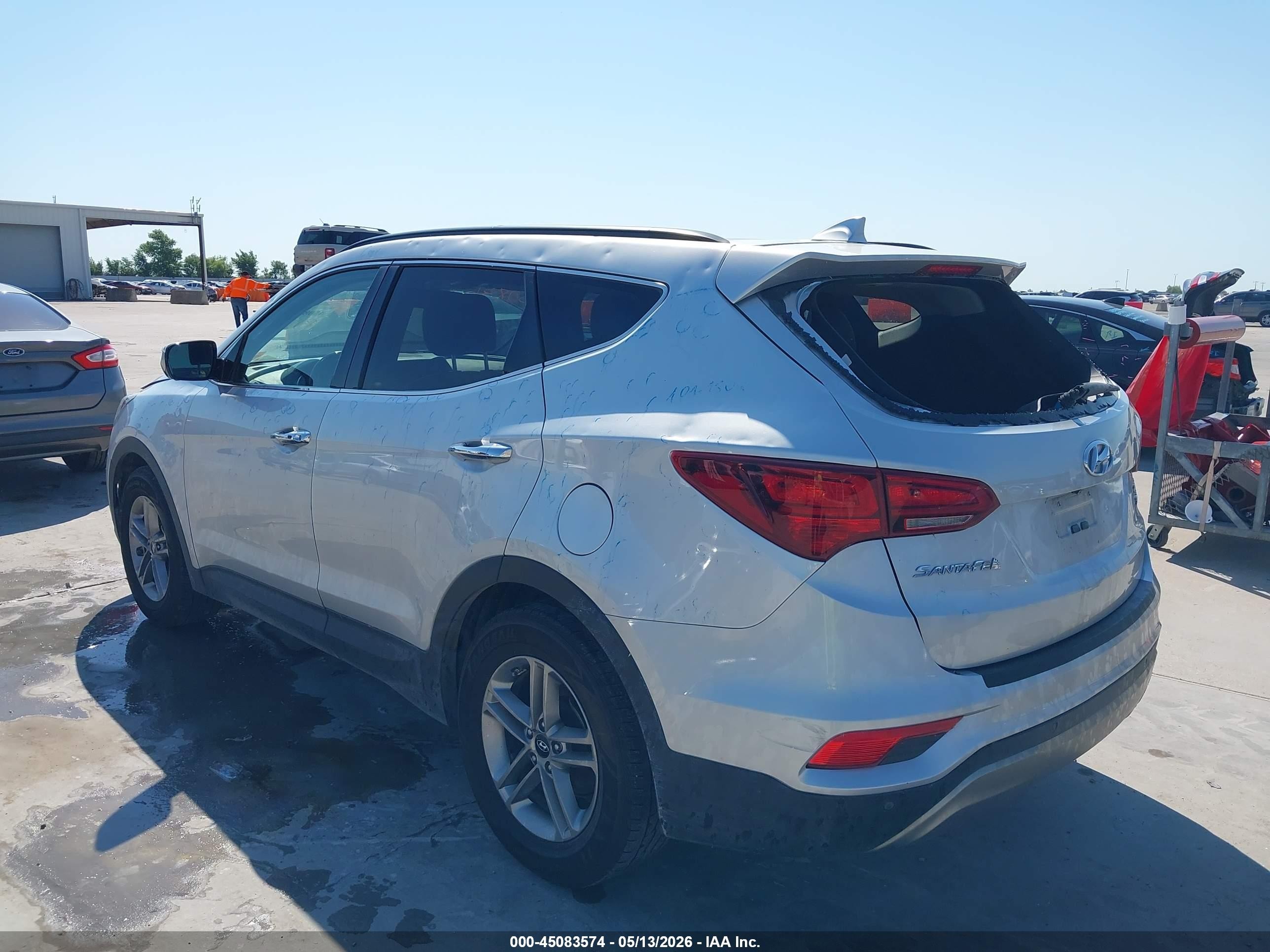 2018 Hyundai Santa Fe Sport 2.4l Серебряный vin: 5XYZU3LB6JG537283