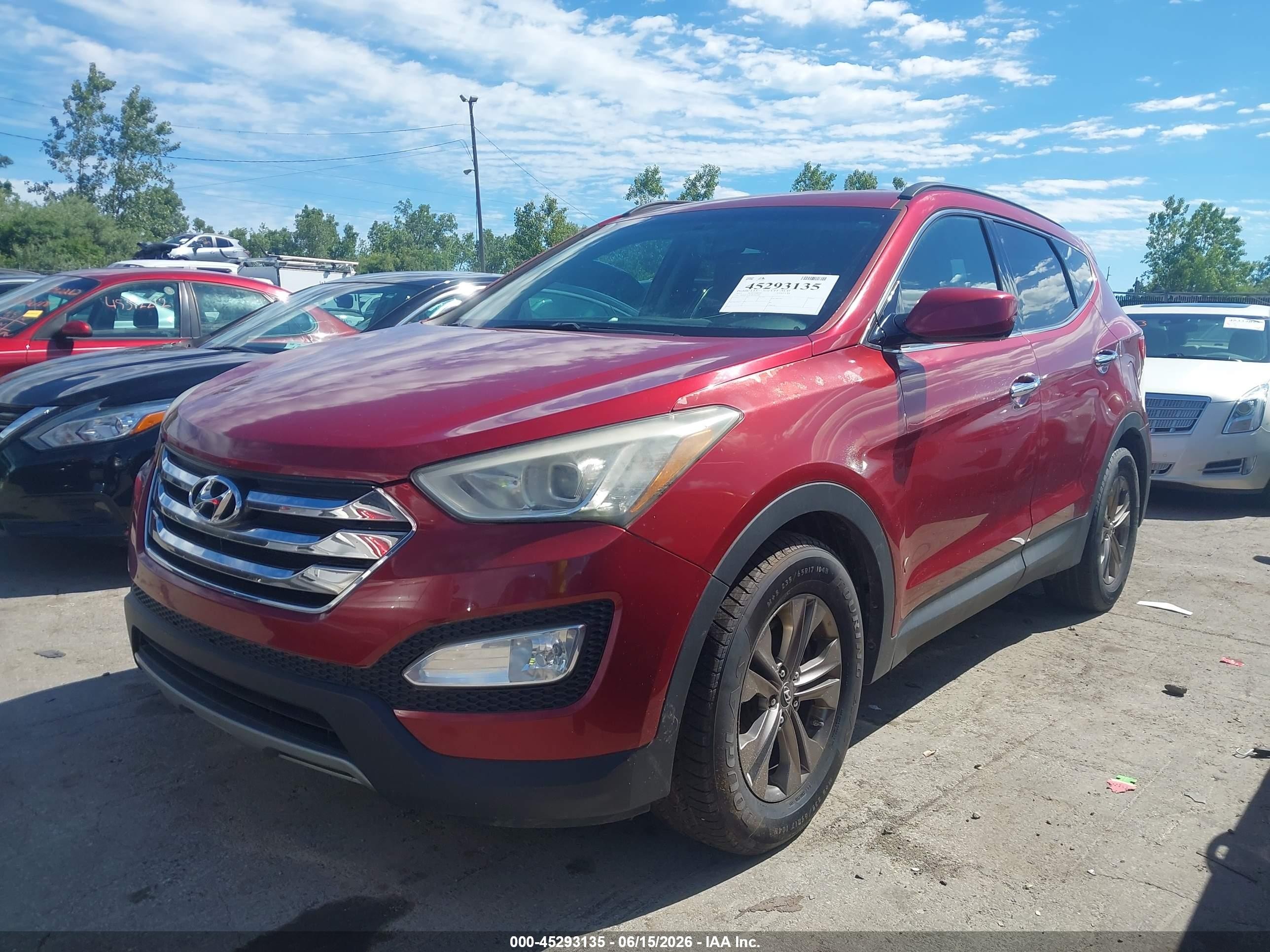 2013 Hyundai Santa Fe Sport Красный vin: 5XYZU3LB7DG003682