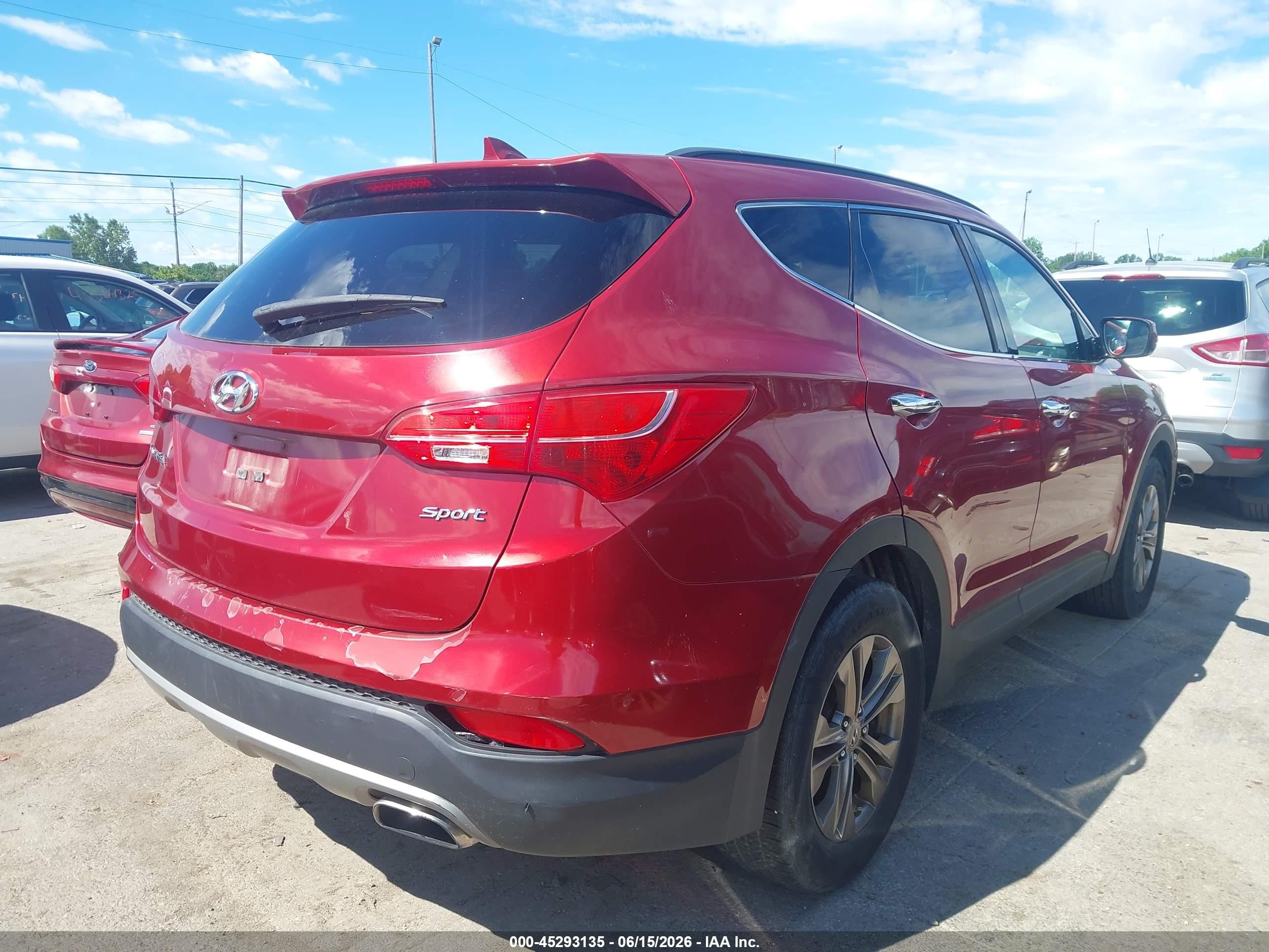 2013 Hyundai Santa Fe Sport Красный vin: 5XYZU3LB7DG003682