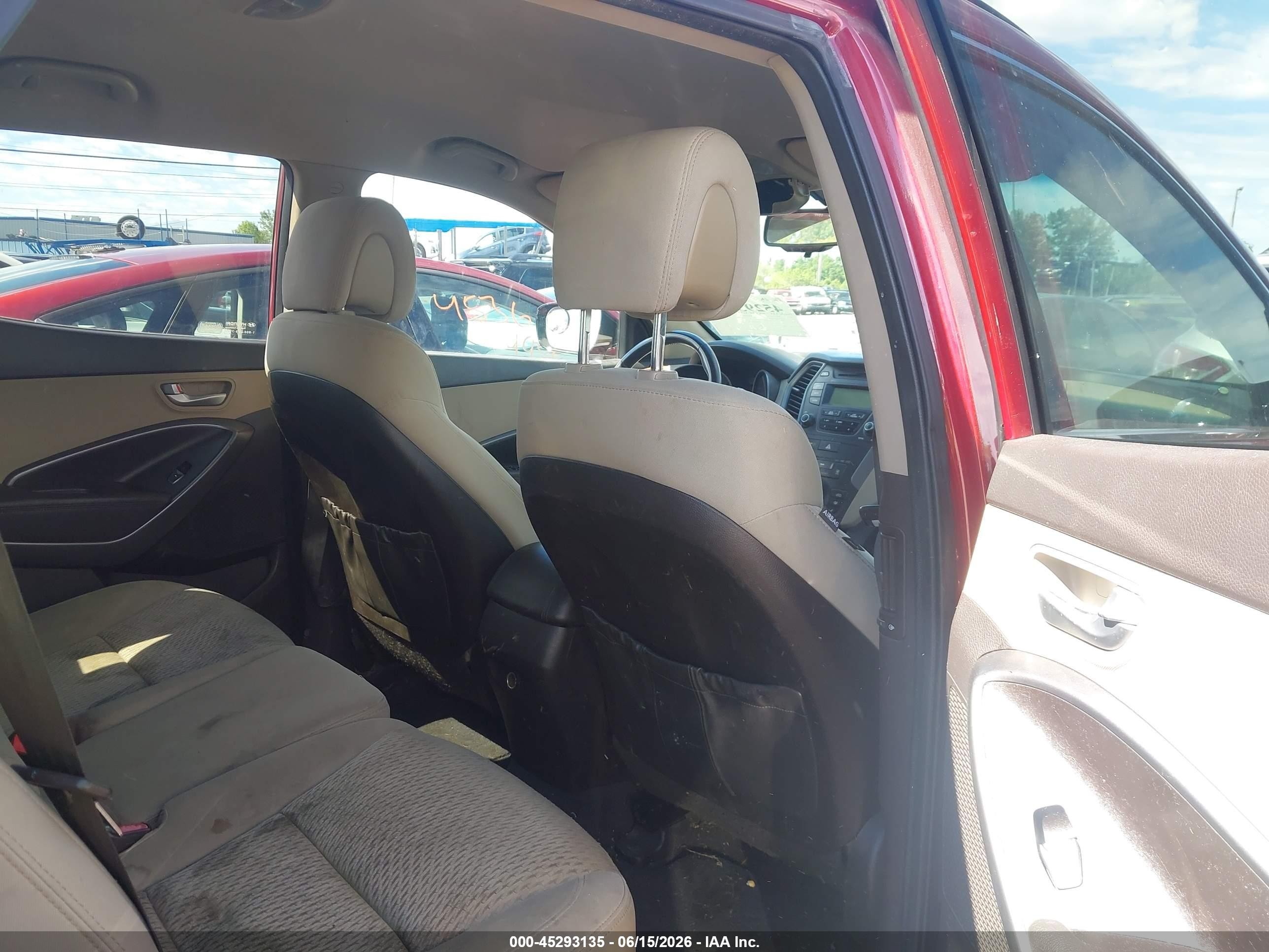 2013 Hyundai Santa Fe Sport Красный vin: 5XYZU3LB7DG003682