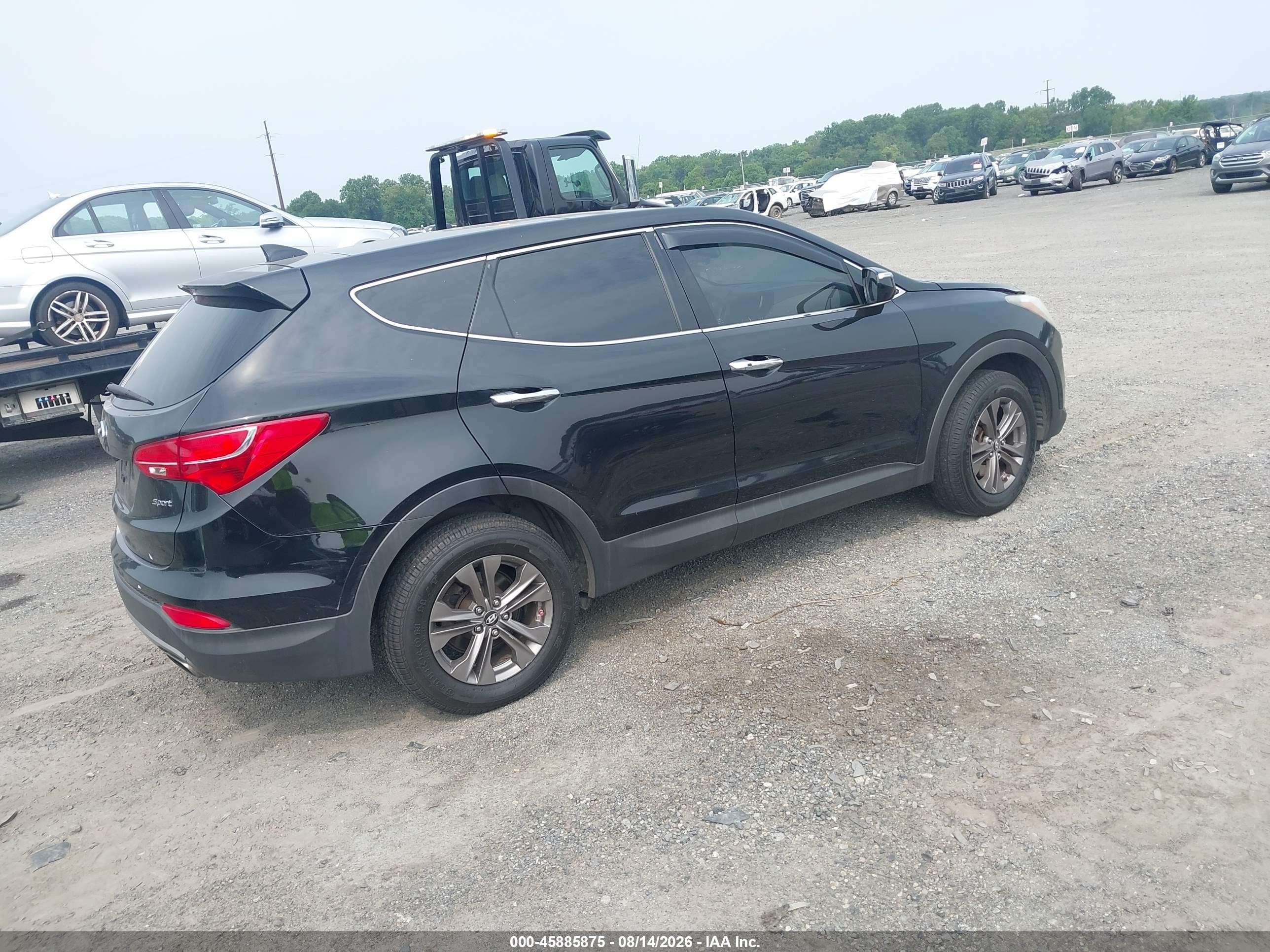 2013 Hyundai Santa Fe Sport Black vin: 5XYZU3LB7DG012088