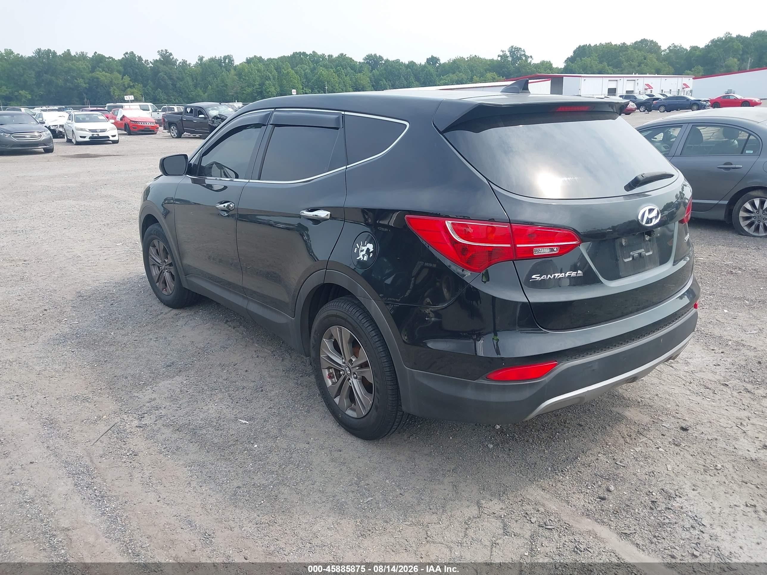 2013 Hyundai Santa Fe Sport Black vin: 5XYZU3LB7DG012088