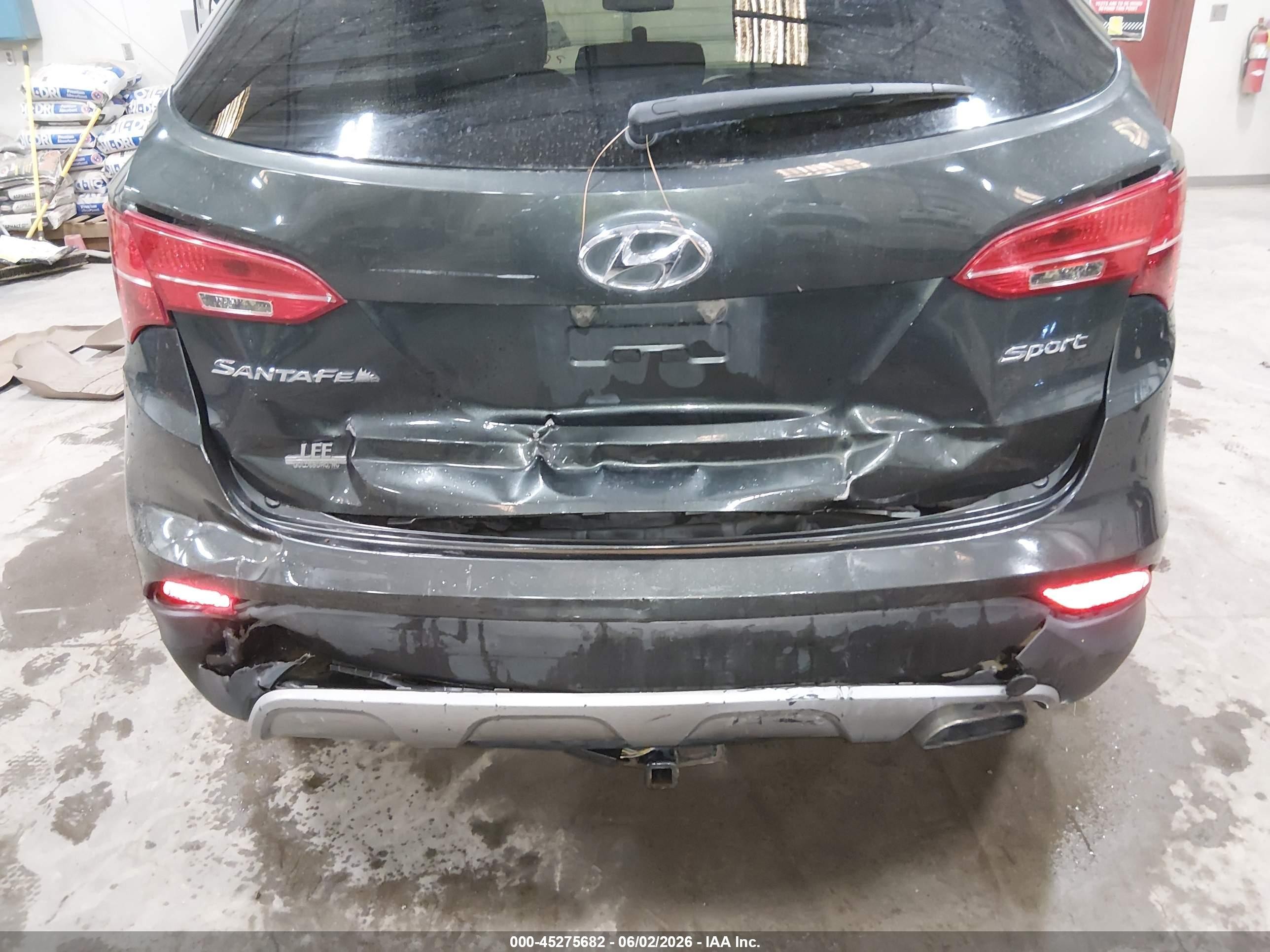 2013 Hyundai Santa Fe Sport Gray vin: 5XYZU3LB7DG053840