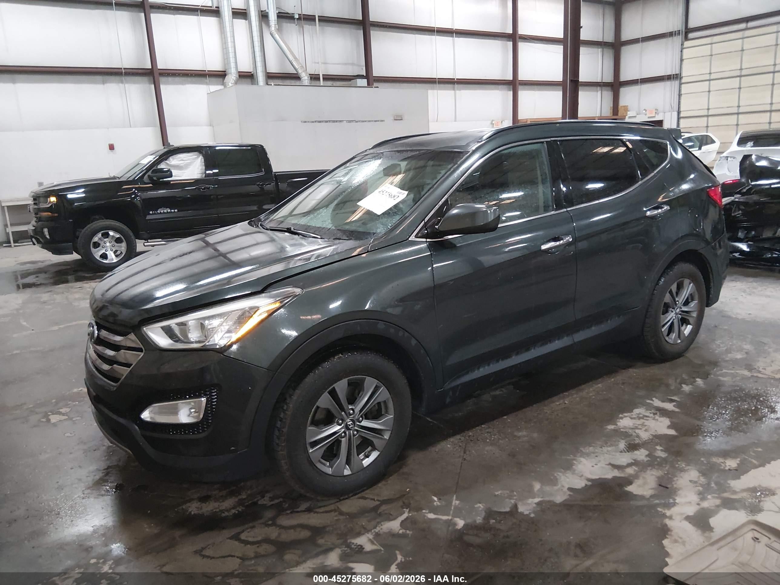 2013 Hyundai Santa Fe Sport Gray vin: 5XYZU3LB7DG053840