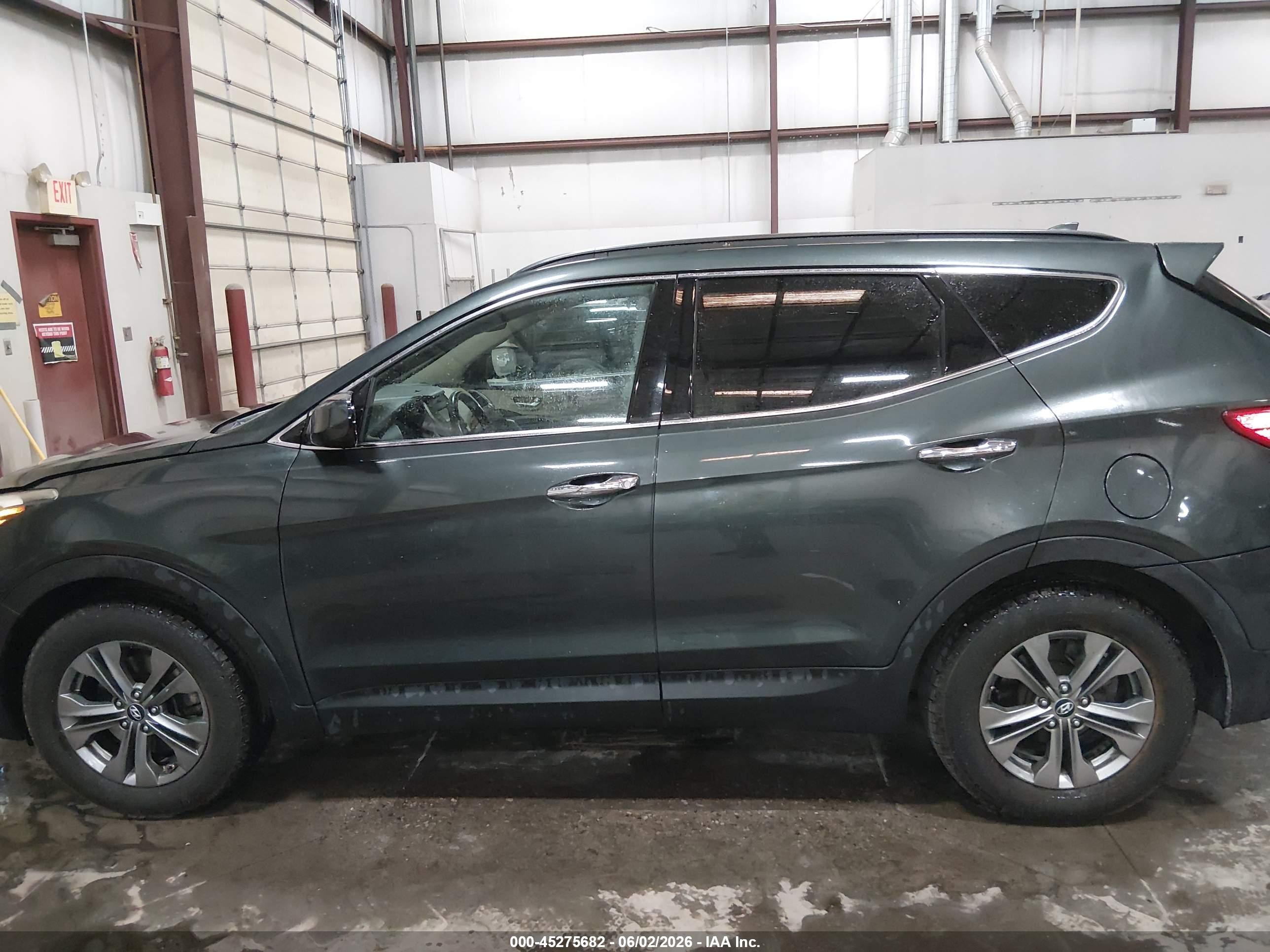2013 Hyundai Santa Fe Sport Gray vin: 5XYZU3LB7DG053840
