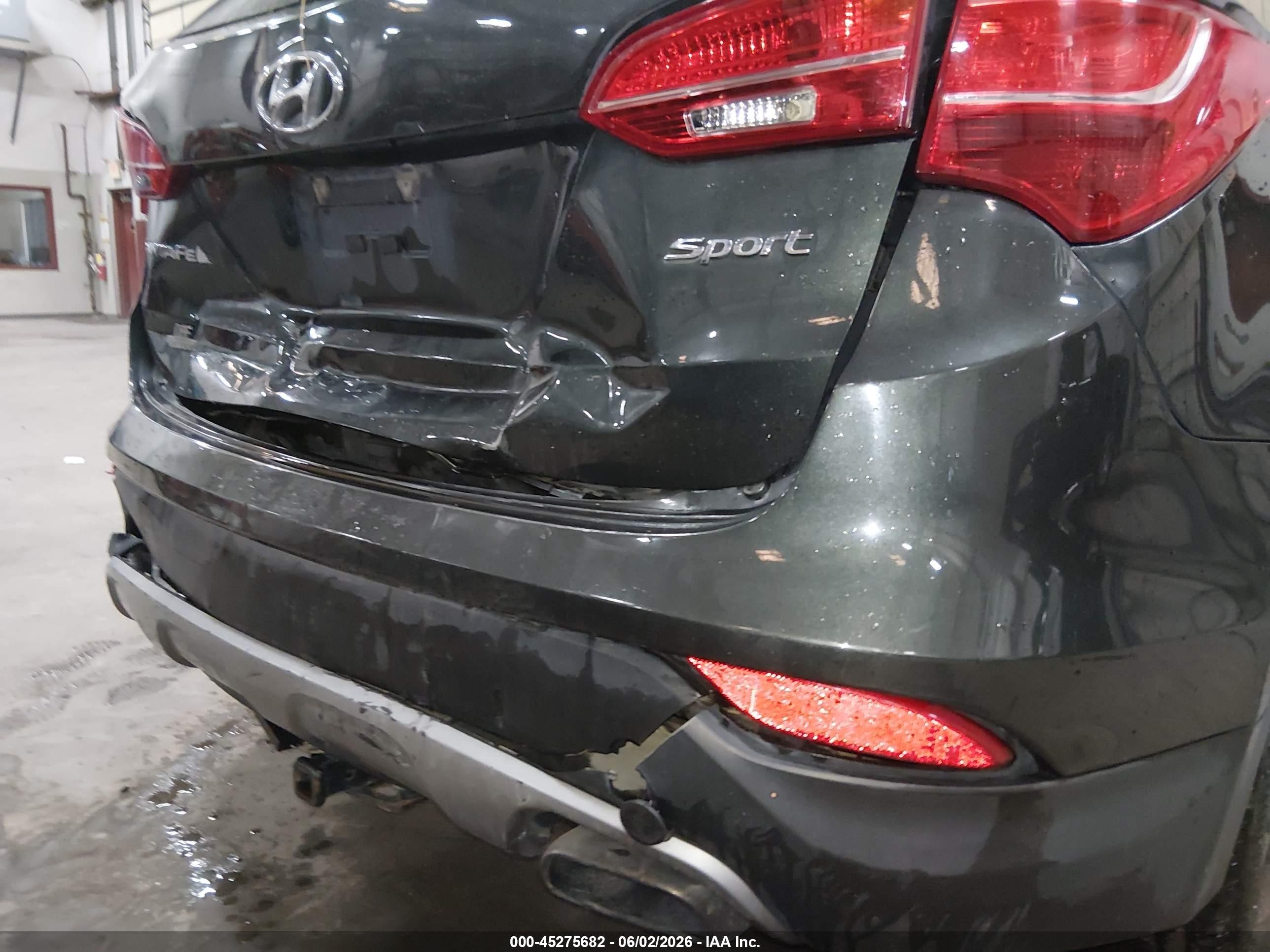 2013 Hyundai Santa Fe Sport Gray vin: 5XYZU3LB7DG053840