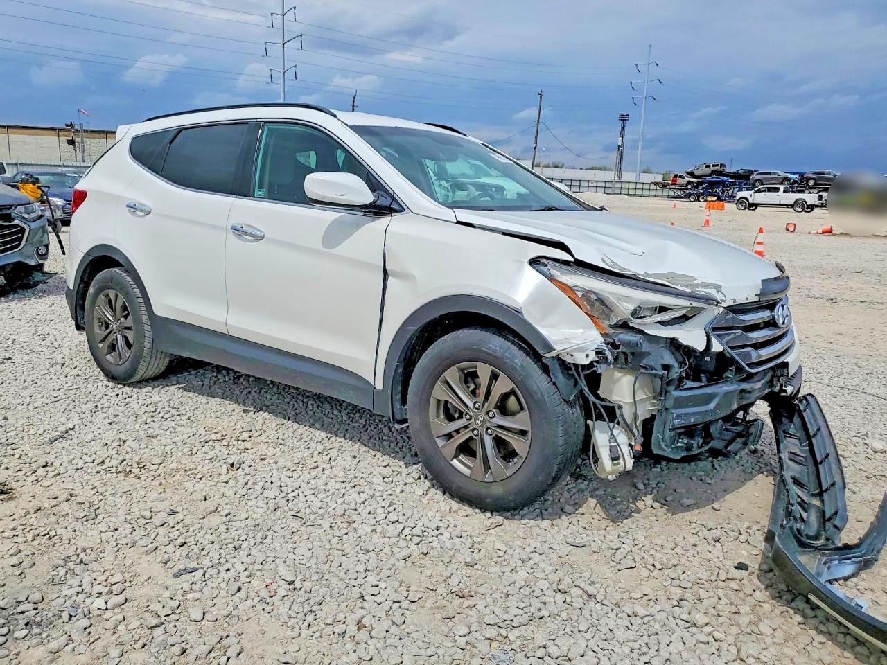 2013 Hyundai Santa Fe Sport 2.4l White vin: 5XYZU3LB7DG061565