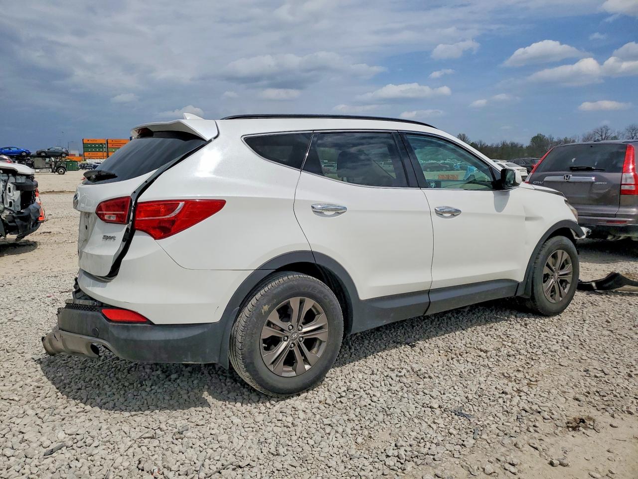 2013 Hyundai Santa Fe Sport 2.4l White vin: 5XYZU3LB7DG061565