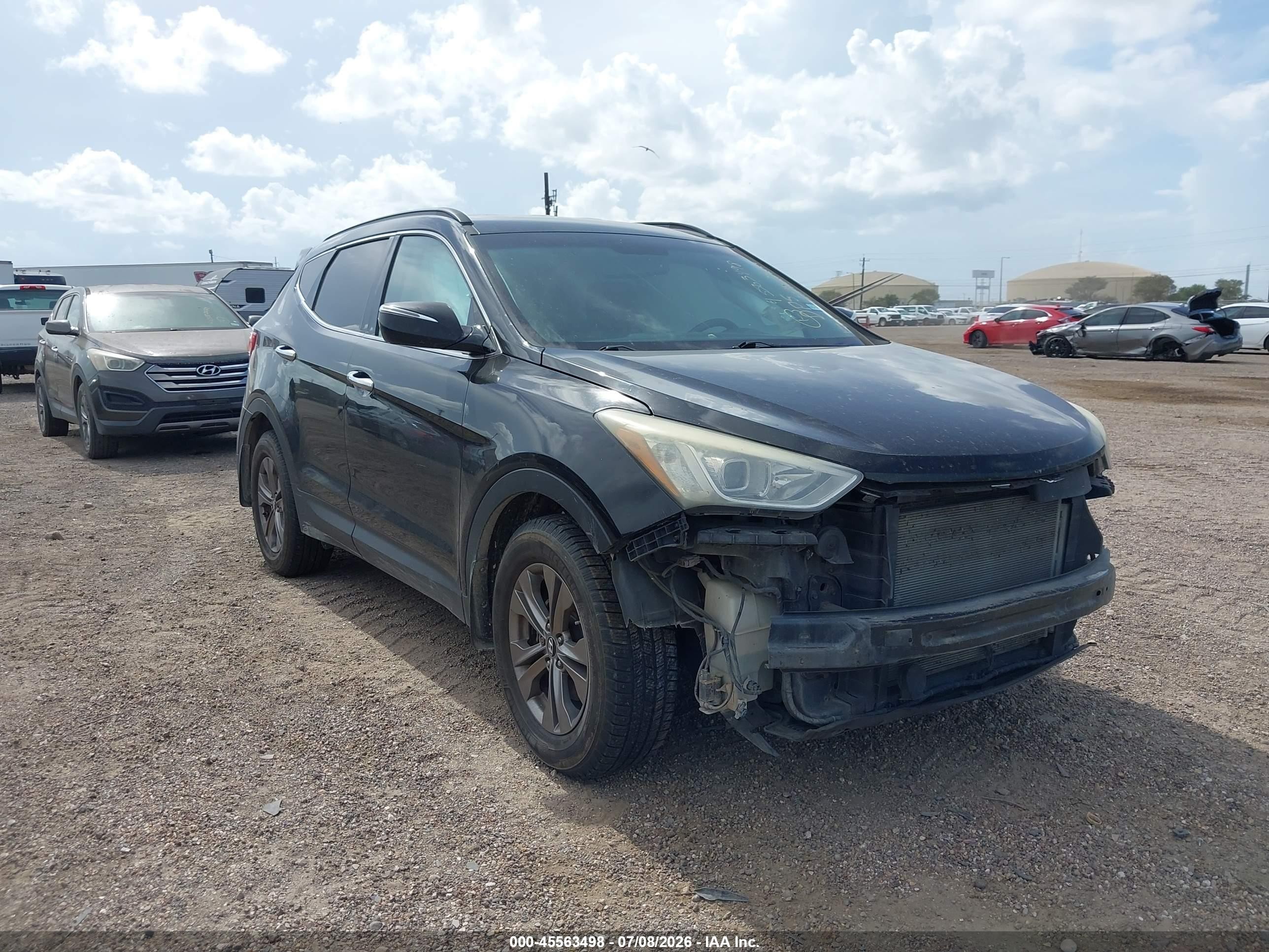 2013 Hyundai Santa Fe Sport Black vin: 5XYZU3LB7DG092542
