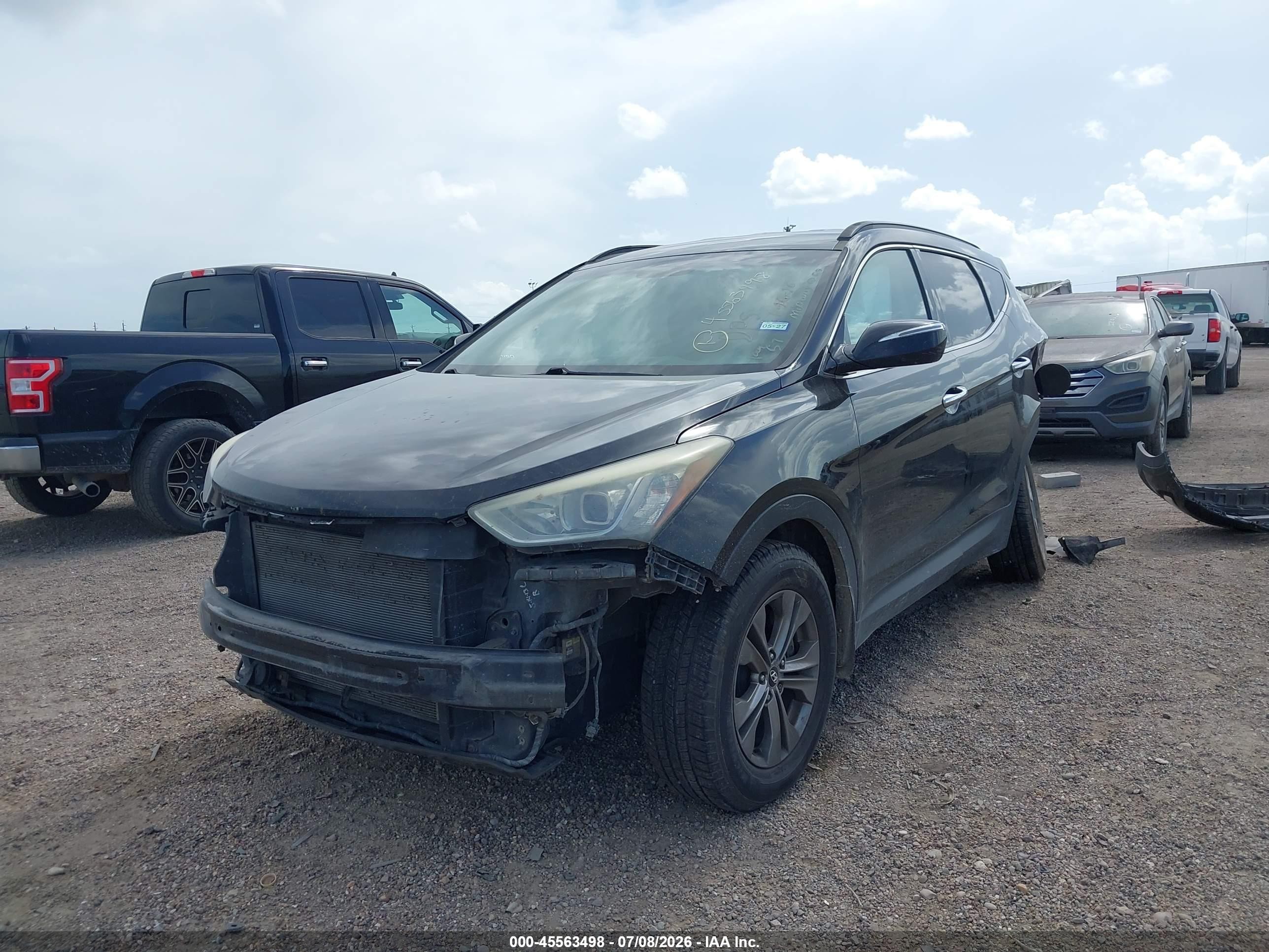 2013 Hyundai Santa Fe Sport Black vin: 5XYZU3LB7DG092542