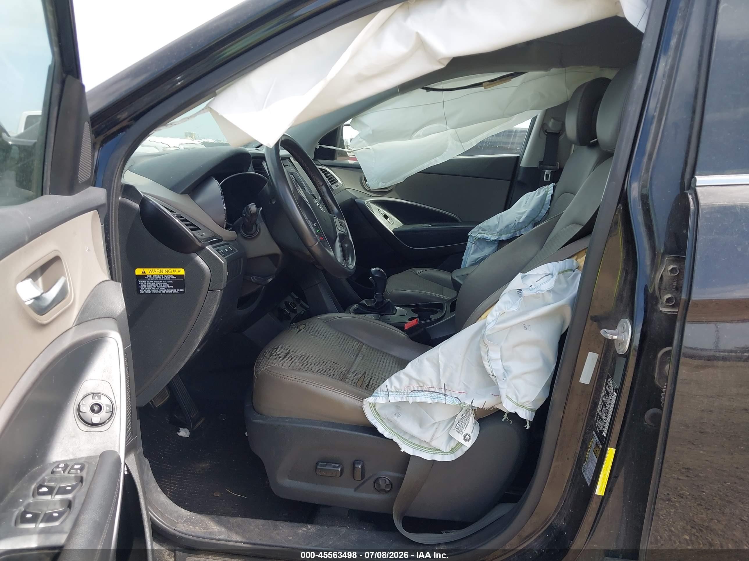 2013 Hyundai Santa Fe Sport Black vin: 5XYZU3LB7DG092542