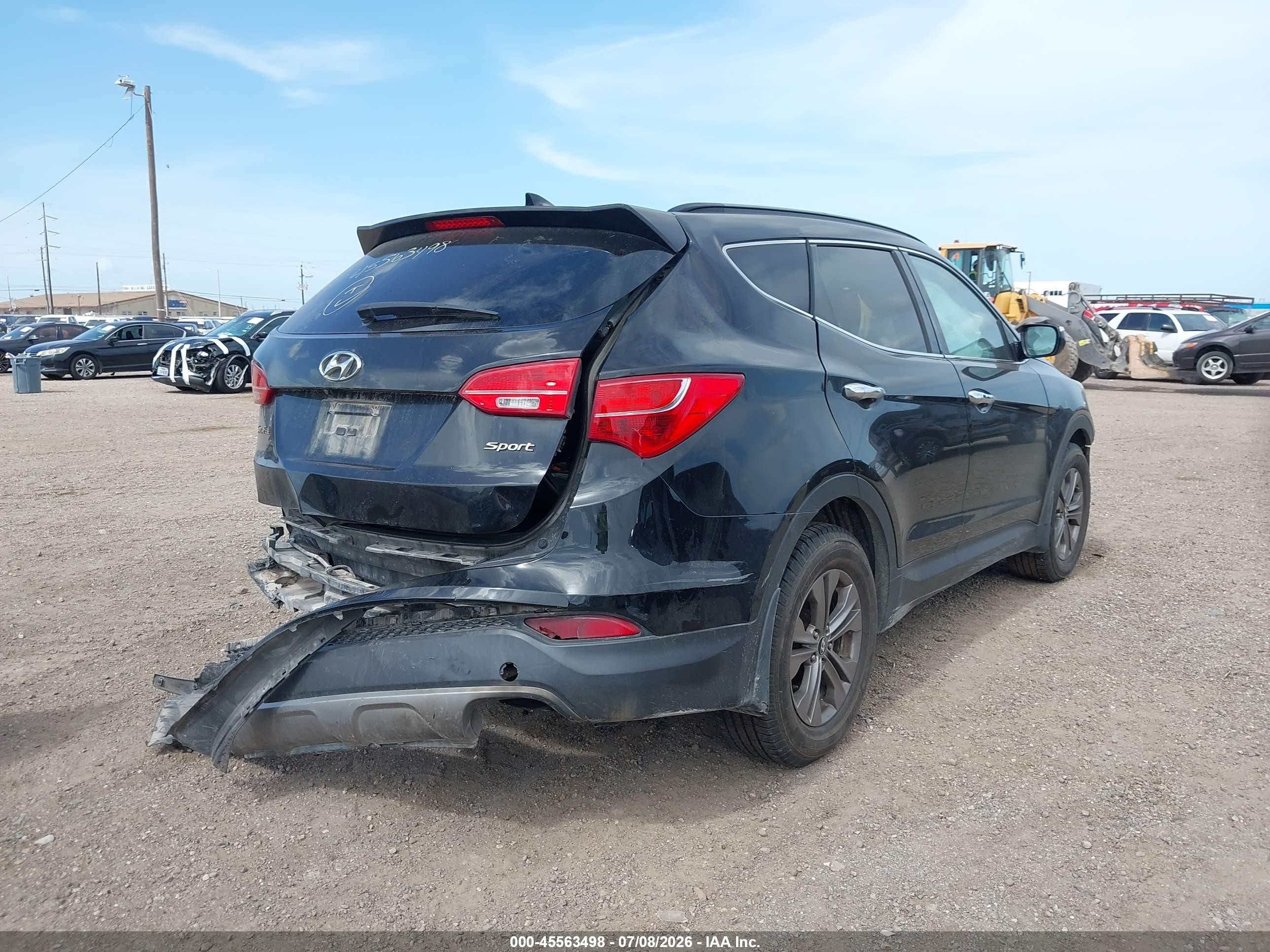 2013 Hyundai Santa Fe Sport Black vin: 5XYZU3LB7DG092542
