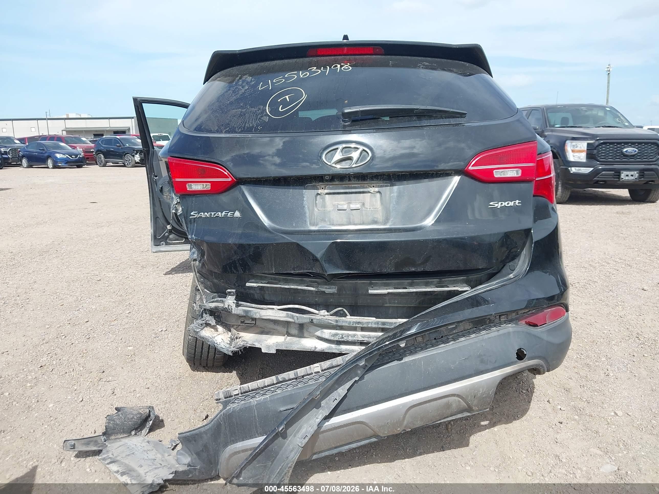 2013 Hyundai Santa Fe Sport Black vin: 5XYZU3LB7DG092542