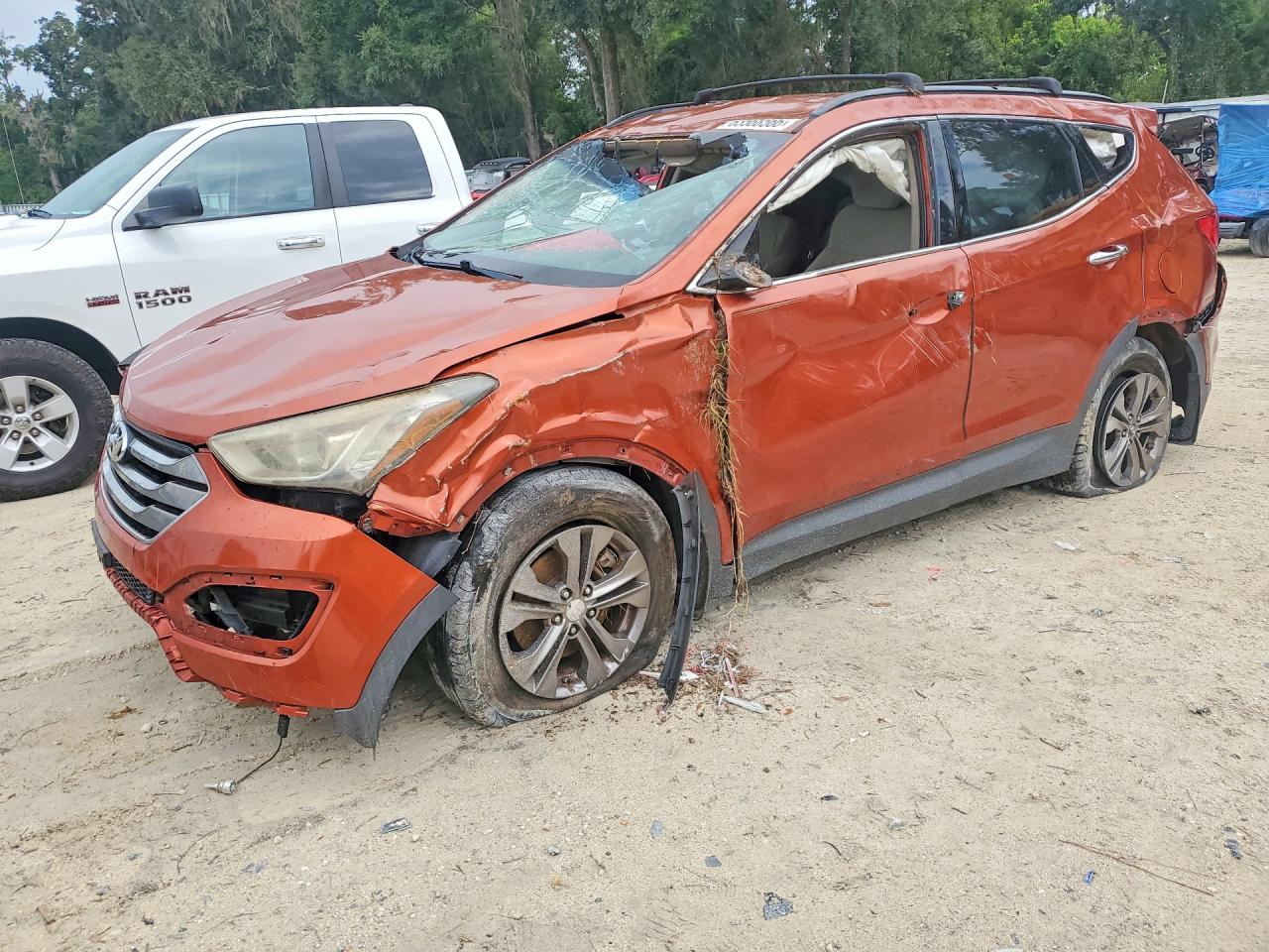 2013 Hyundai Santa Fe Sport 2.4l Orange vin: 5XYZU3LB7DG118766