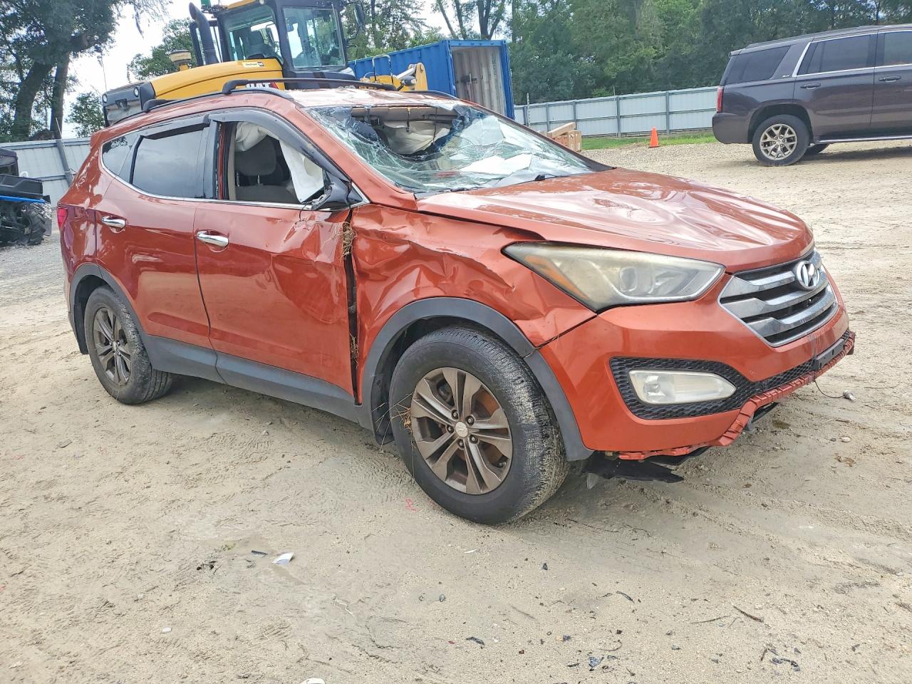 2013 Hyundai Santa Fe Sport 2.4l Orange vin: 5XYZU3LB7DG118766
