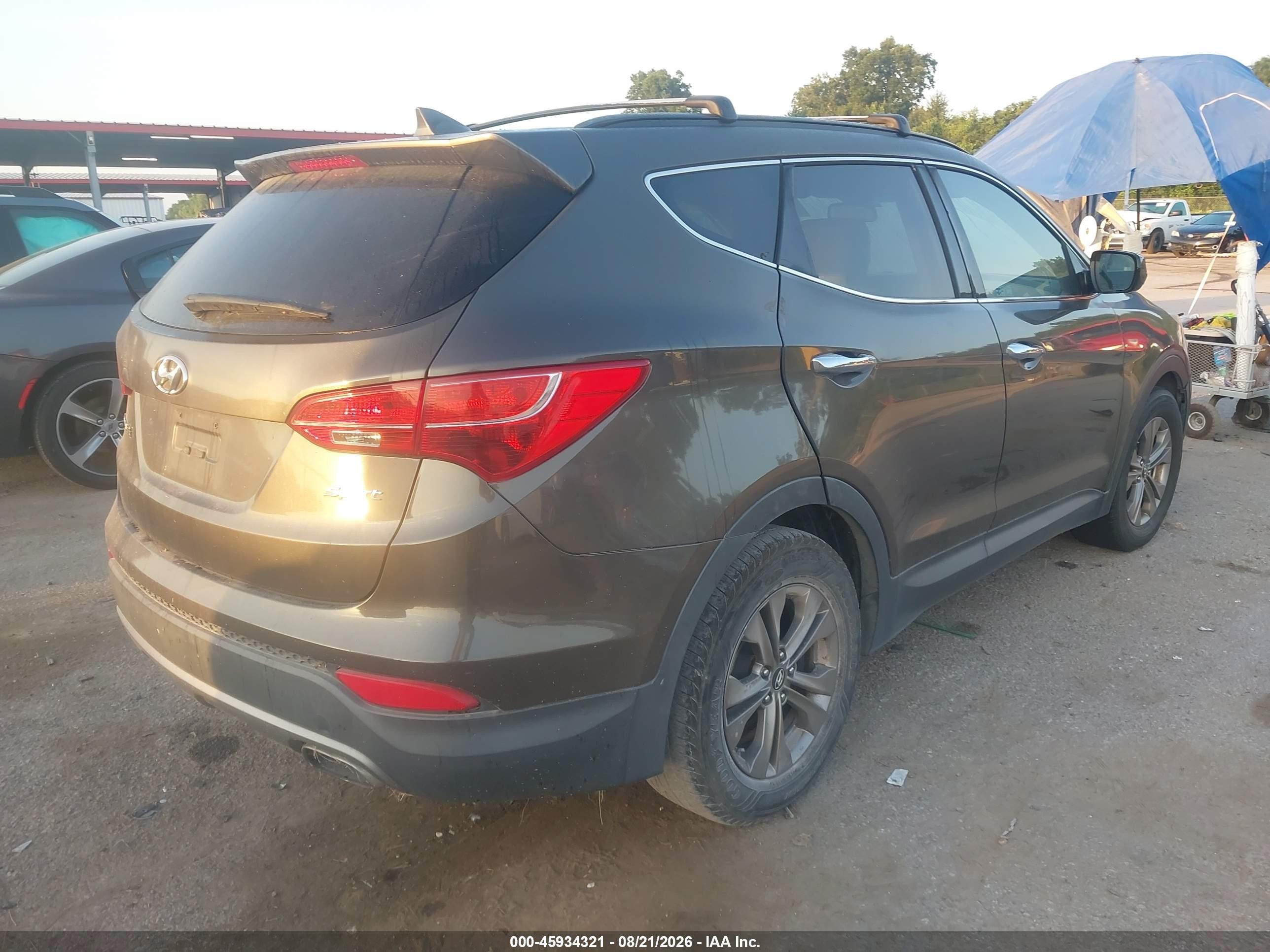 2013 Hyundai Santa Fe Sport Brown vin: 5XYZU3LB7DG121070