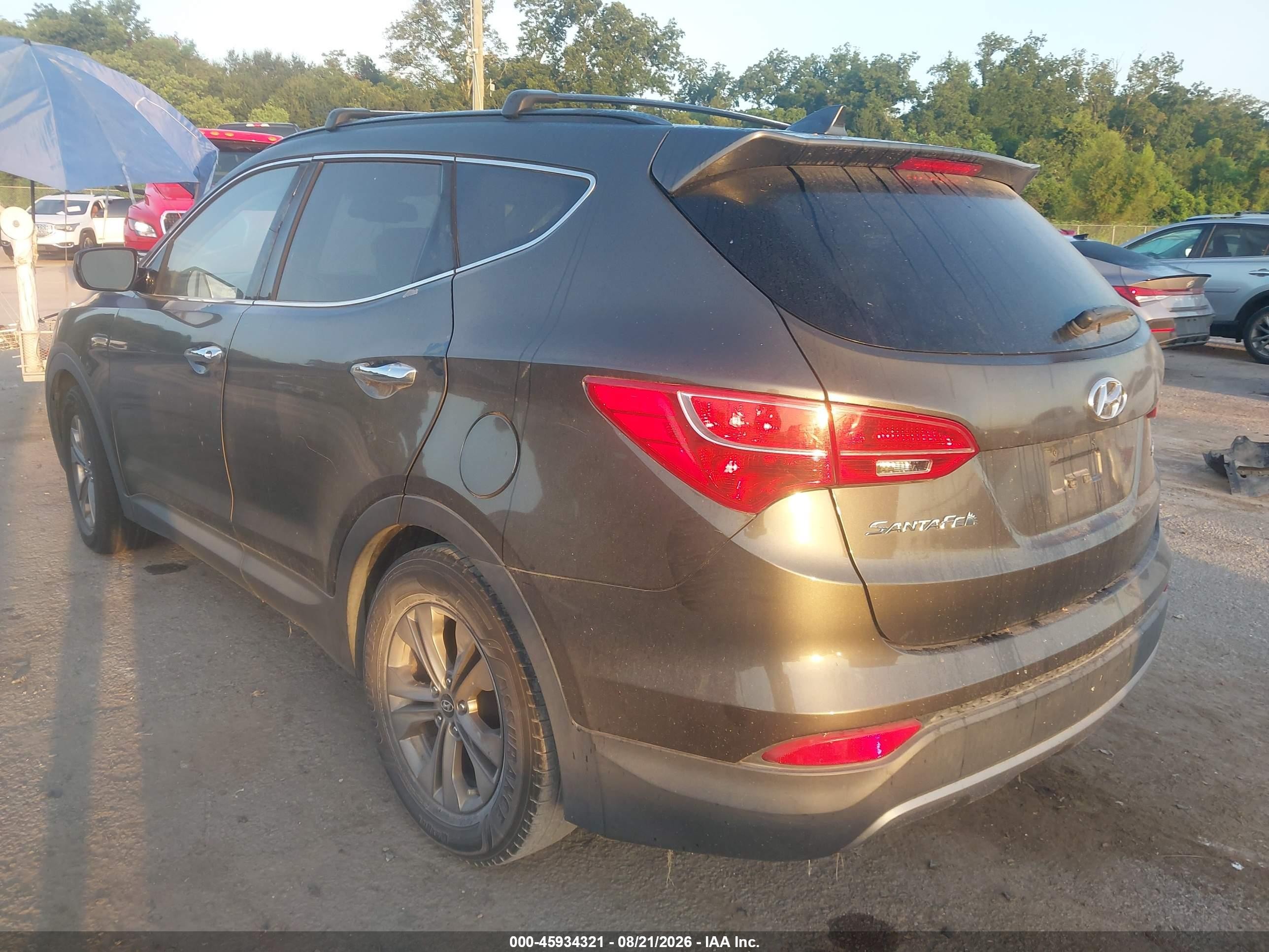 2013 Hyundai Santa Fe Sport Brown vin: 5XYZU3LB7DG121070