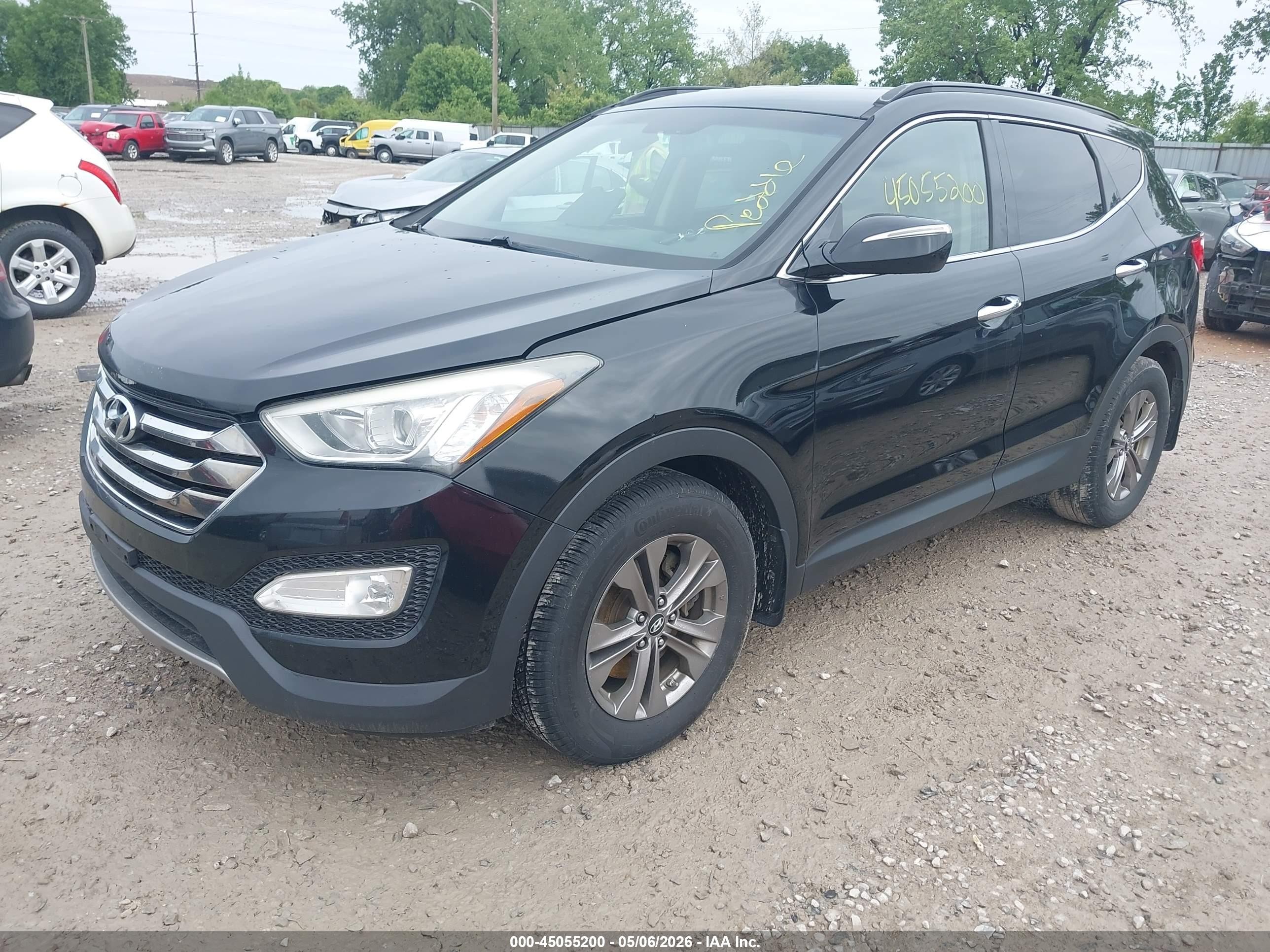 2013 Hyundai Santa Fe Sport Black vin: 5XYZU3LB7DG123630