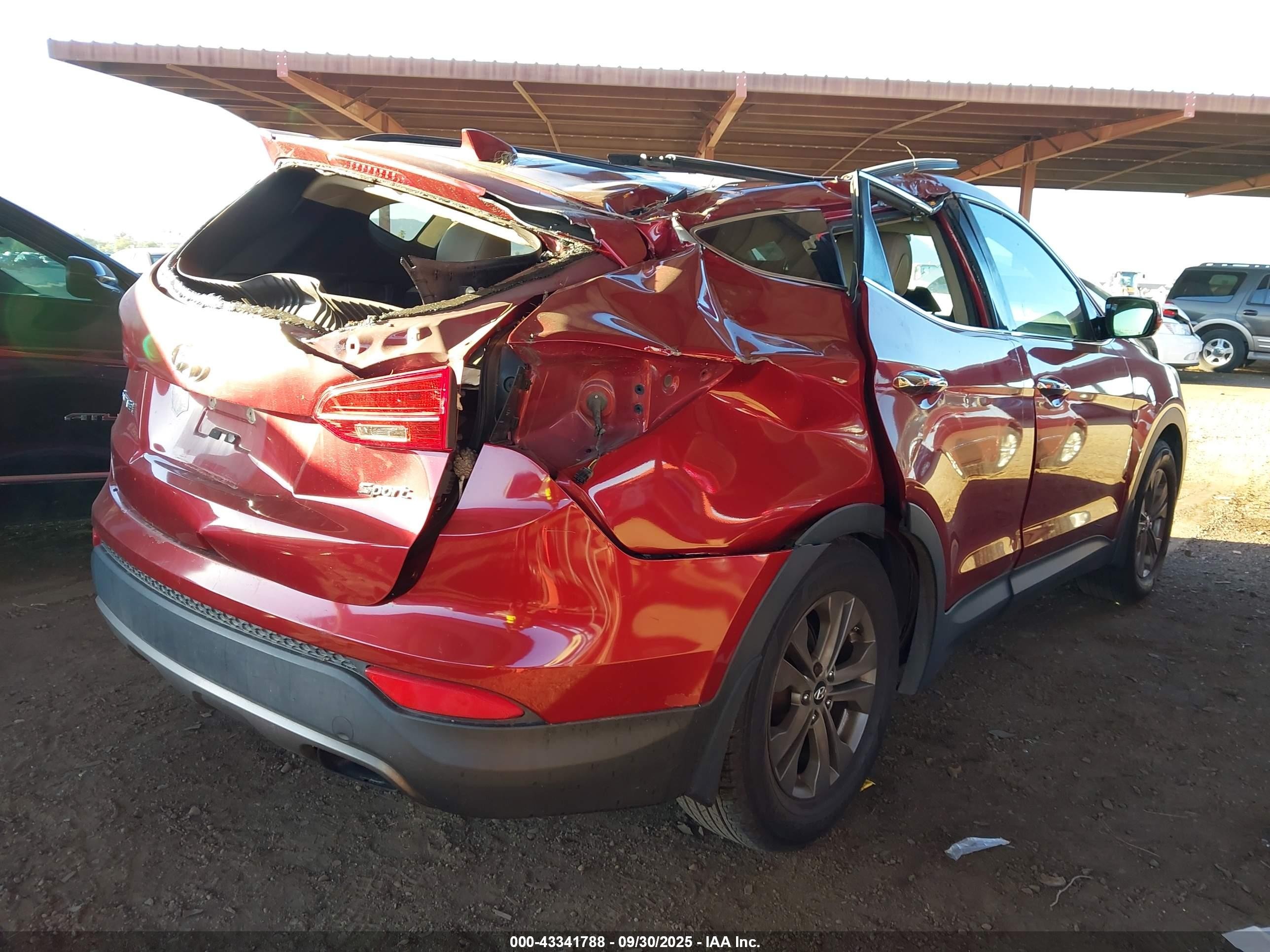2014 Hyundai Santa Fe Sport 2.4l Красный vin: 5XYZU3LB7EG138422