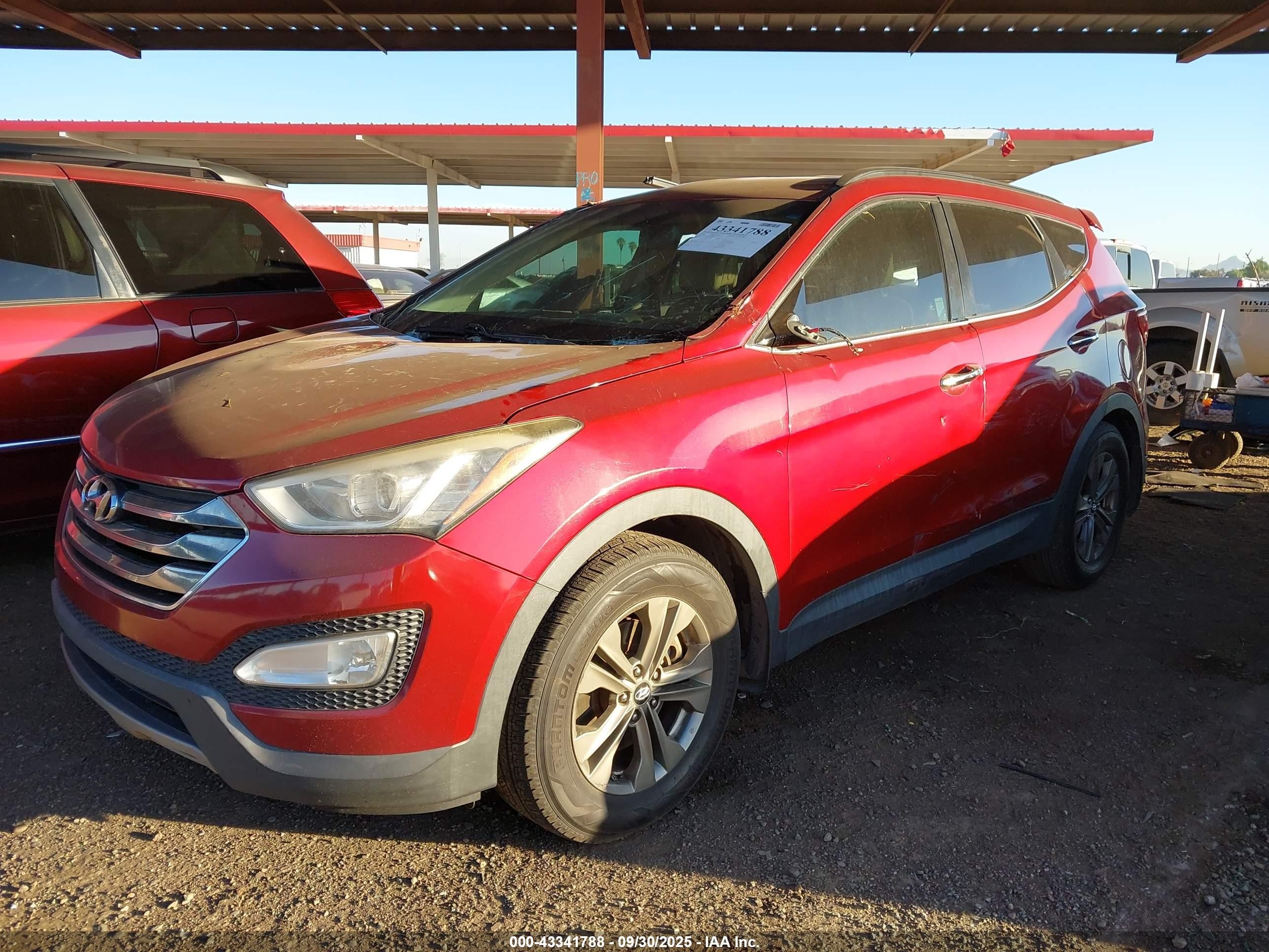 2014 Hyundai Santa Fe Sport 2.4l Красный vin: 5XYZU3LB7EG138422