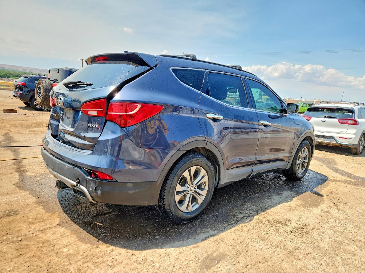 2014 Hyundai Santa Fe Sport 2.4l Blue vin: 5XYZU3LB7EG150618