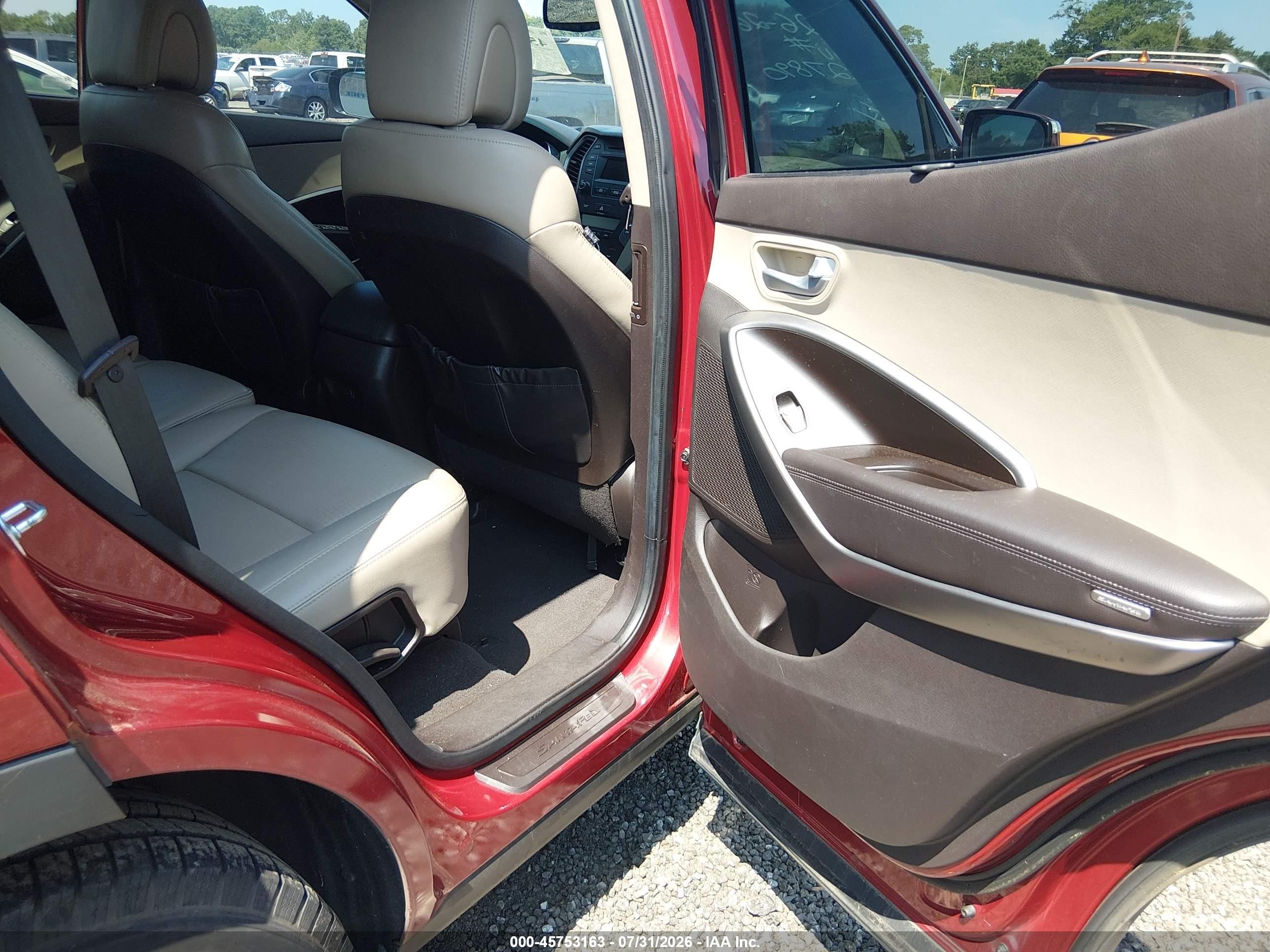 2014 Hyundai Santa Fe Sport 2.4l Red vin: 5XYZU3LB7EG166947