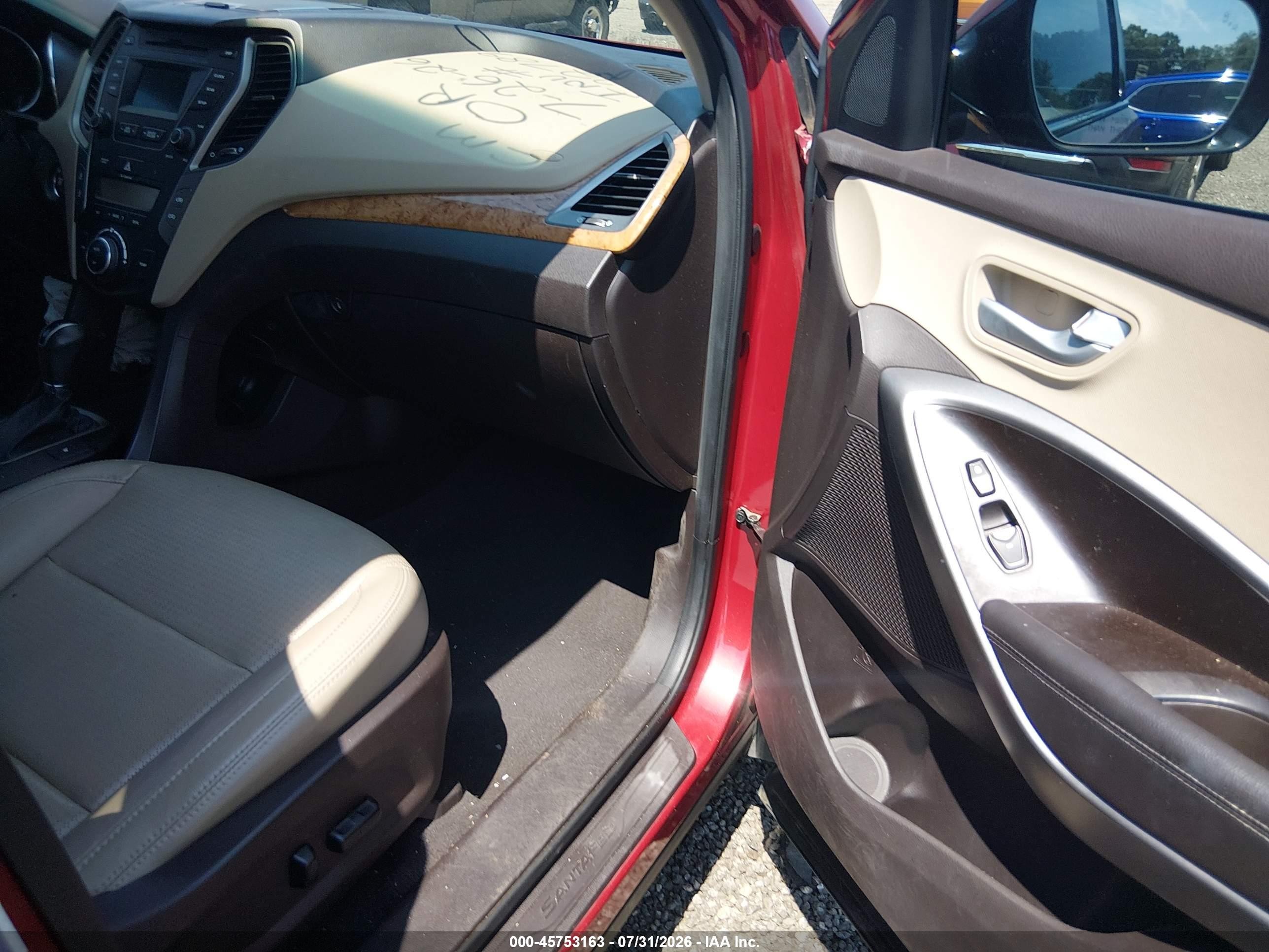 2014 Hyundai Santa Fe Sport 2.4l Red vin: 5XYZU3LB7EG166947