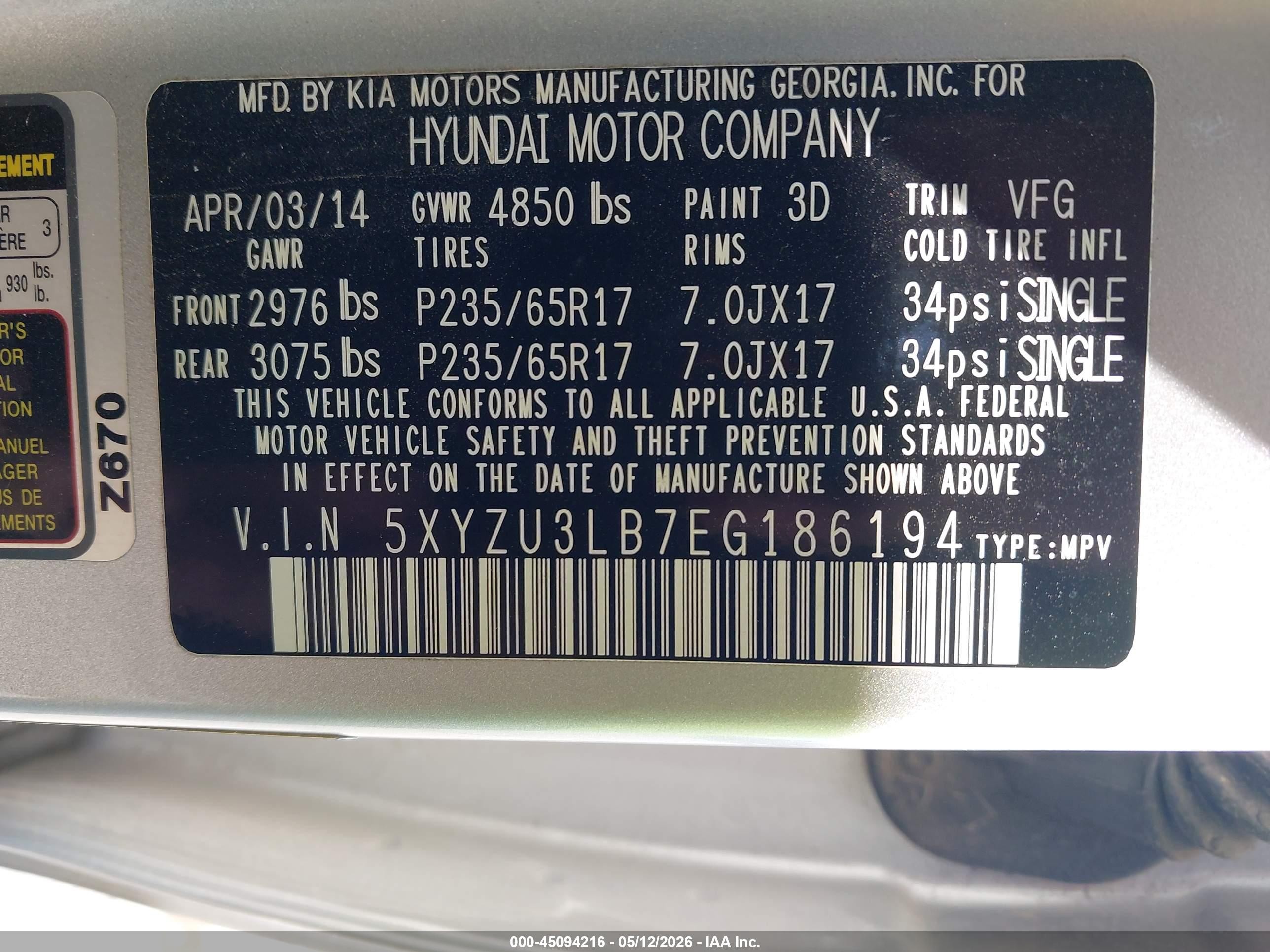 2014 Hyundai Santa Fe Sport 2.4l Silver vin: 5XYZU3LB7EG186194
