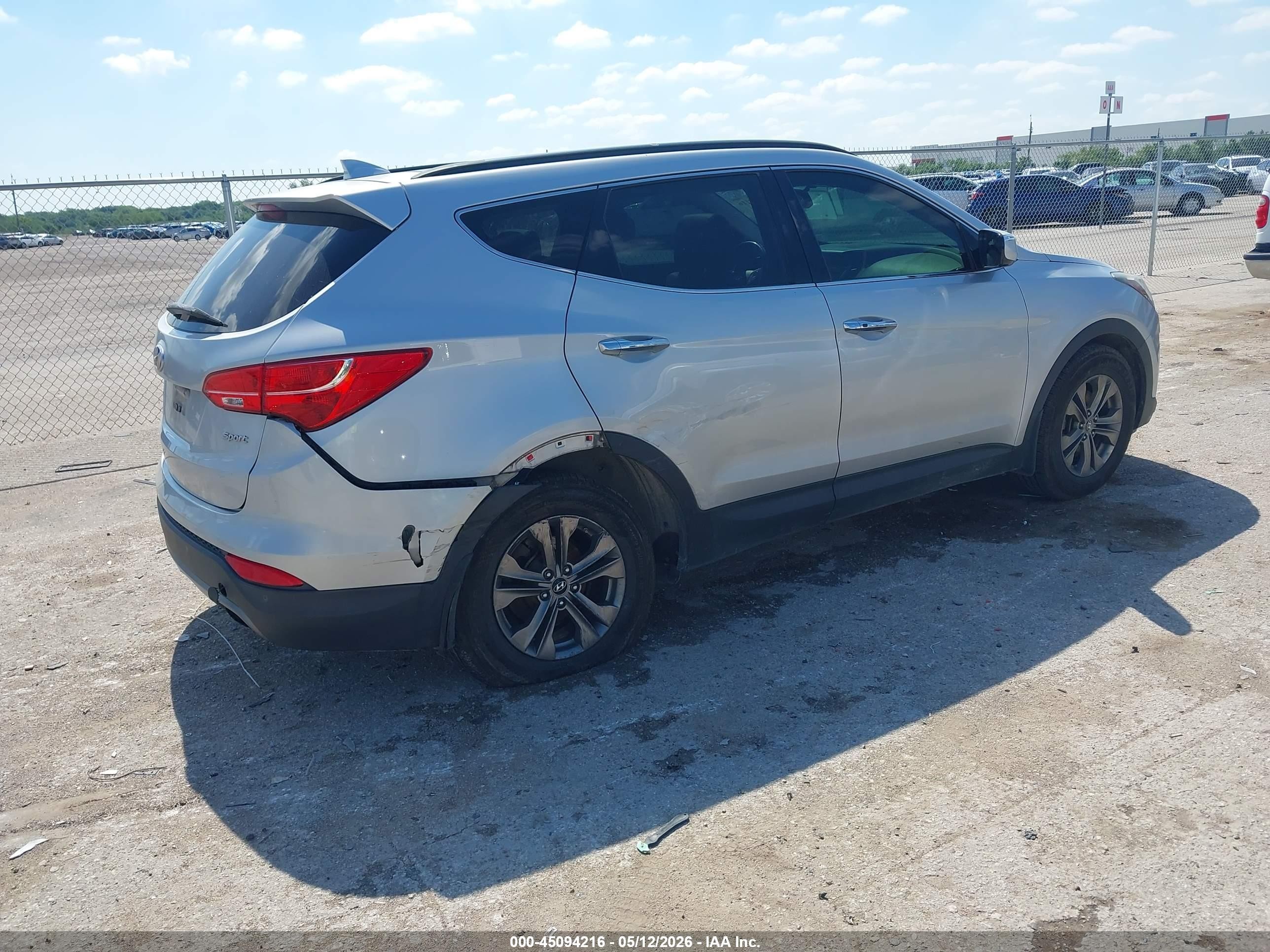 2014 Hyundai Santa Fe Sport 2.4l Silver vin: 5XYZU3LB7EG186194