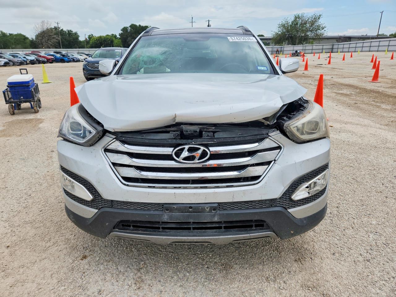 2014 Hyundai Santa Fe Sport 2.4l Silver vin: 5XYZU3LB7EG220344