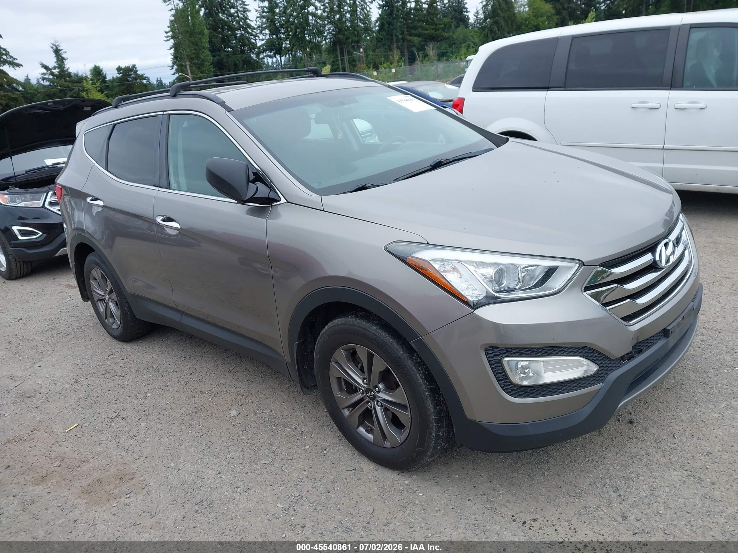 2014 Hyundai Santa Fe Sport 2.4l Brown vin: 5XYZU3LB7EG223552