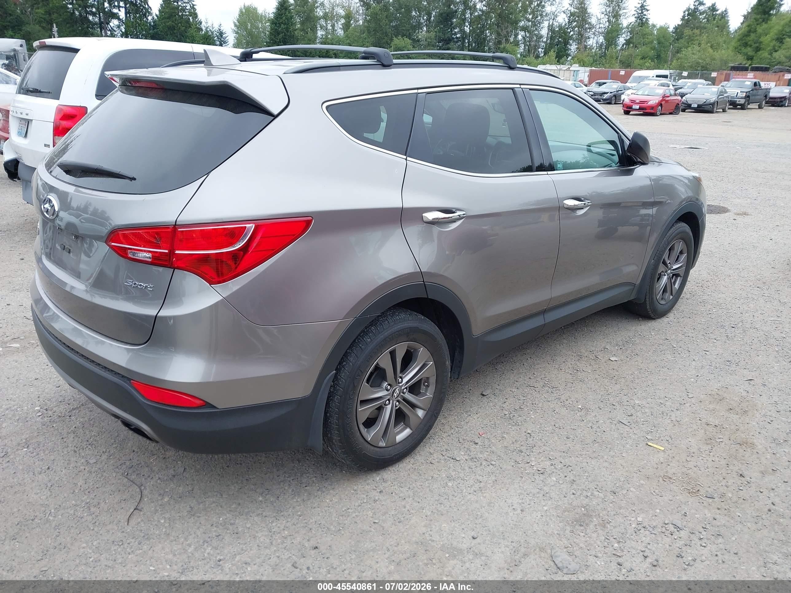 2014 Hyundai Santa Fe Sport 2.4l Brown vin: 5XYZU3LB7EG223552