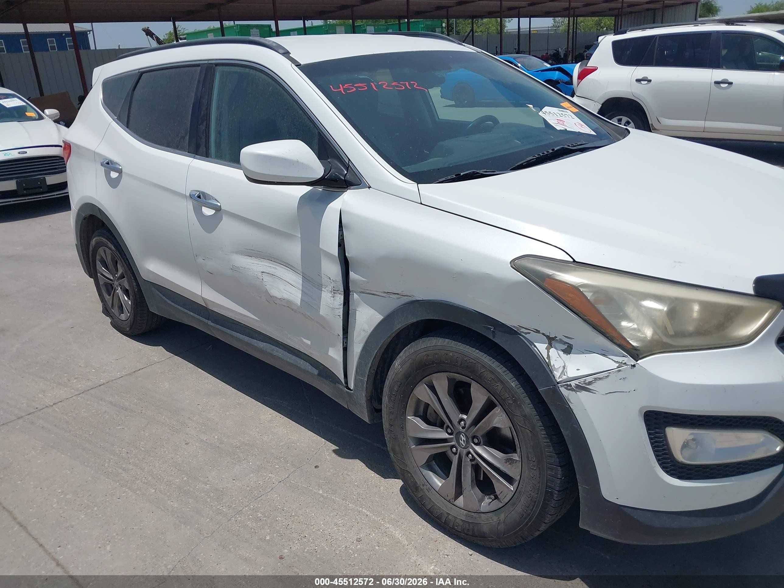 2015 Hyundai Santa Fe Sport 2.4l White vin: 5XYZU3LB7FG264913