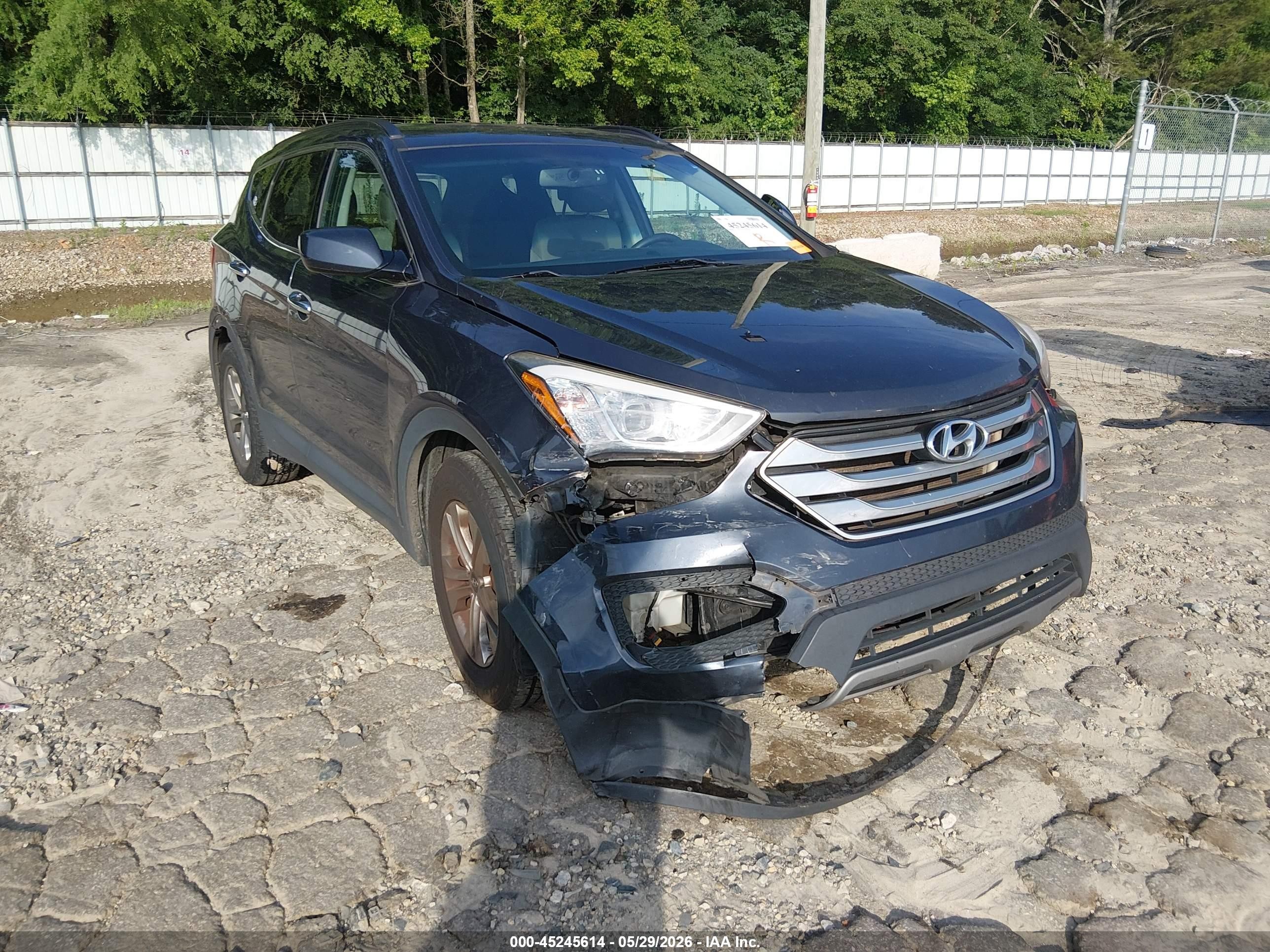 2015 Hyundai Santa Fe Sport 2.4l Gray vin: 5XYZU3LB7FG284059