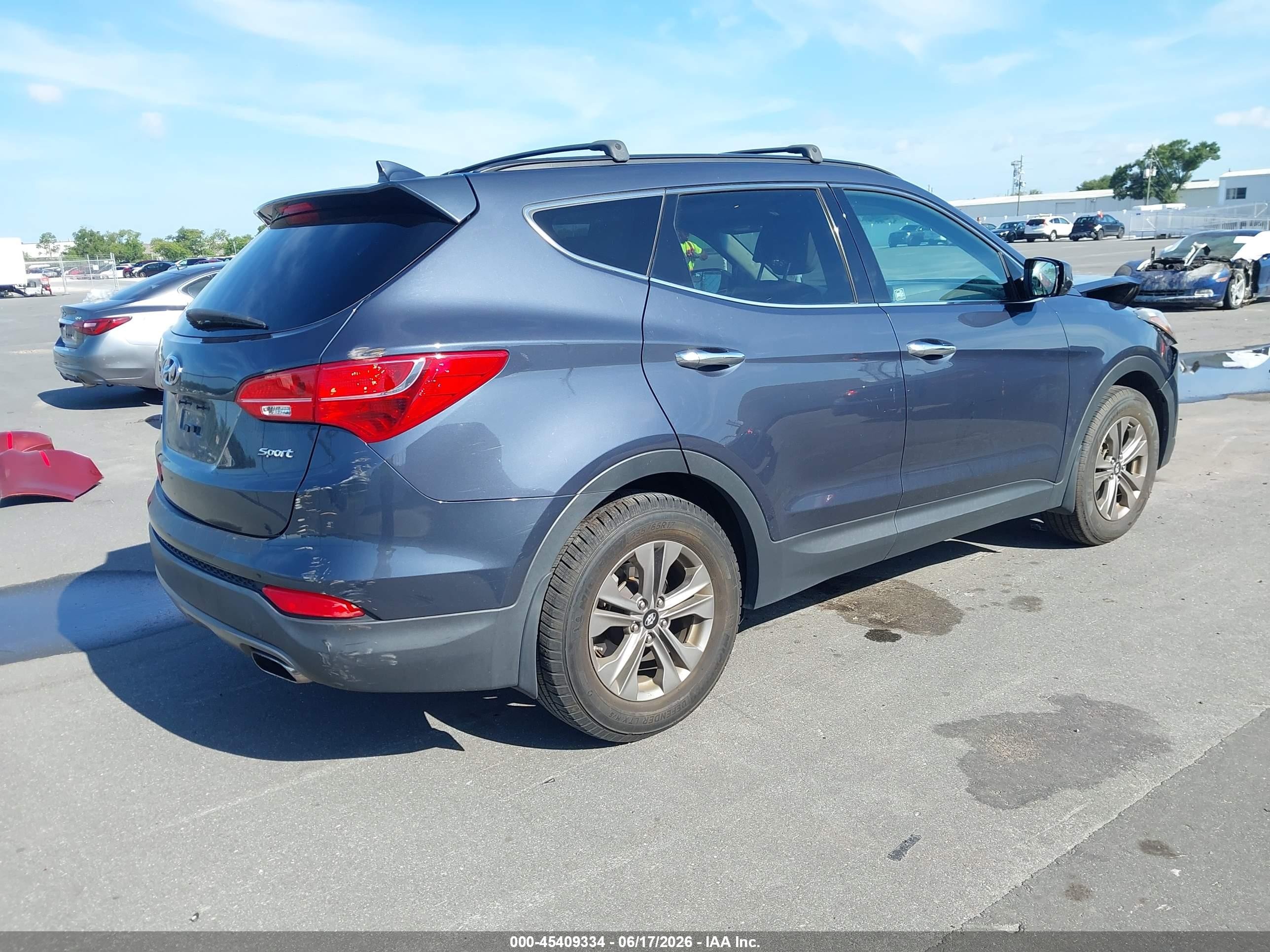 2015 Hyundai Santa Fe Sport 2.4l Gray vin: 5XYZU3LB7FG288063