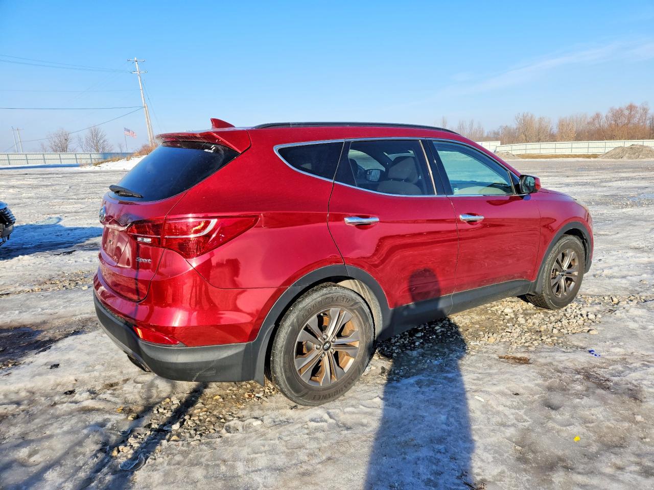 2015 Hyundai Santa Fe Sport Red vin: 5XYZU3LB7FG297961