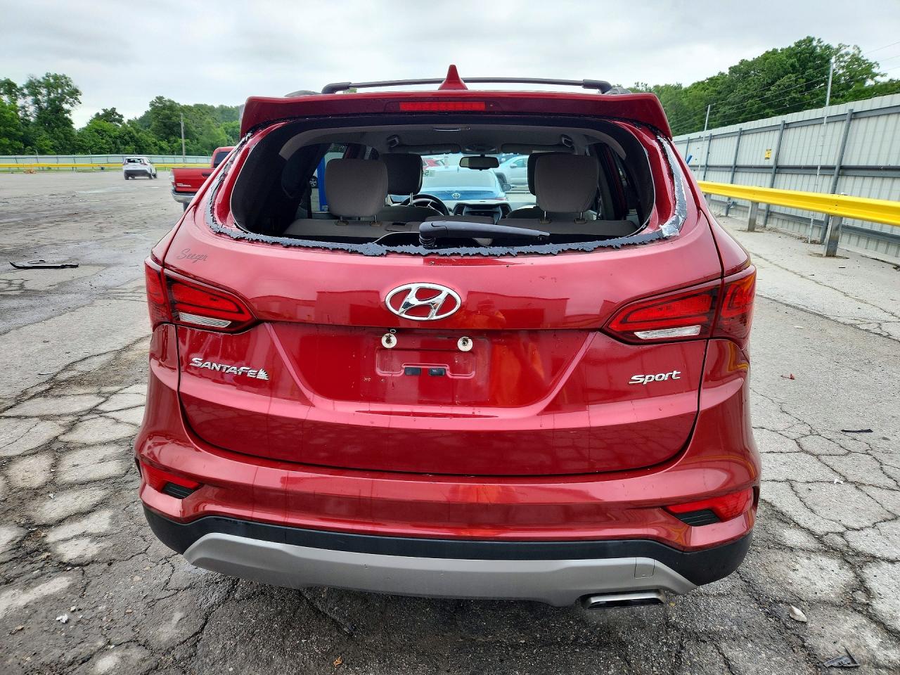 2017 Hyundai Santa Fe Sport 2.4l Red vin: 5XYZU3LB7HG435906