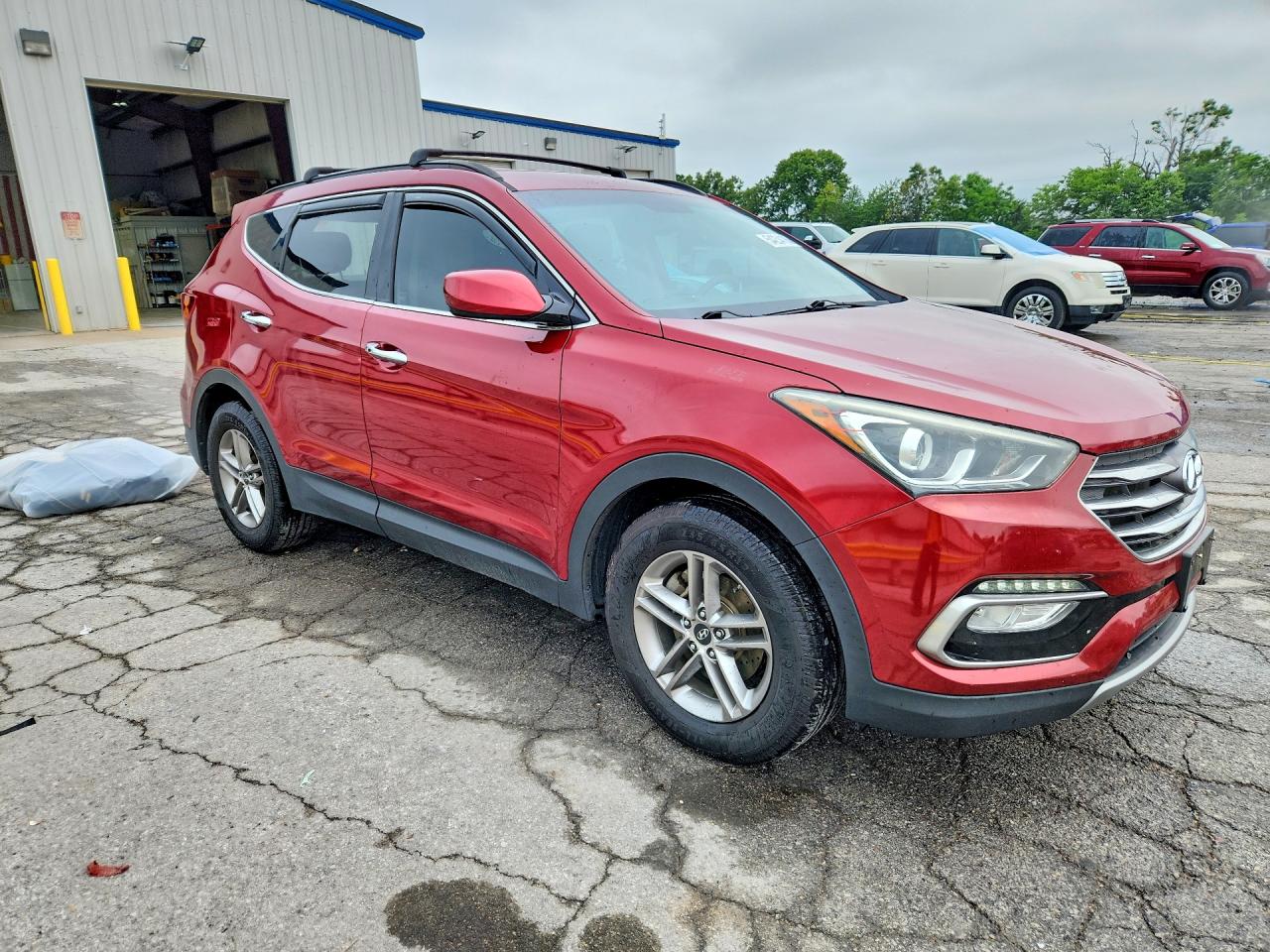 2017 Hyundai Santa Fe Sport 2.4l Red vin: 5XYZU3LB7HG435906