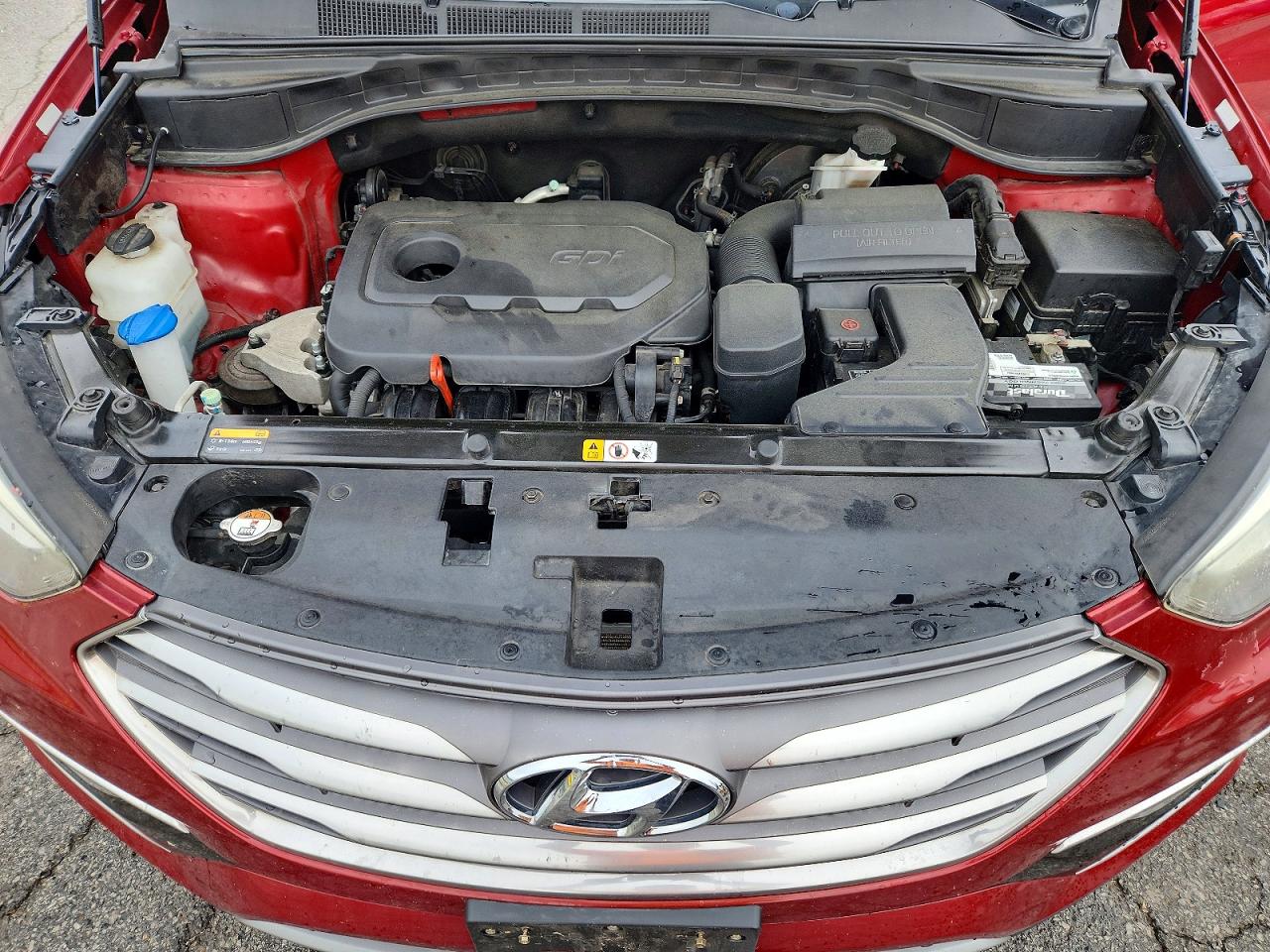 2017 Hyundai Santa Fe Sport 2.4l Red vin: 5XYZU3LB7HG435906