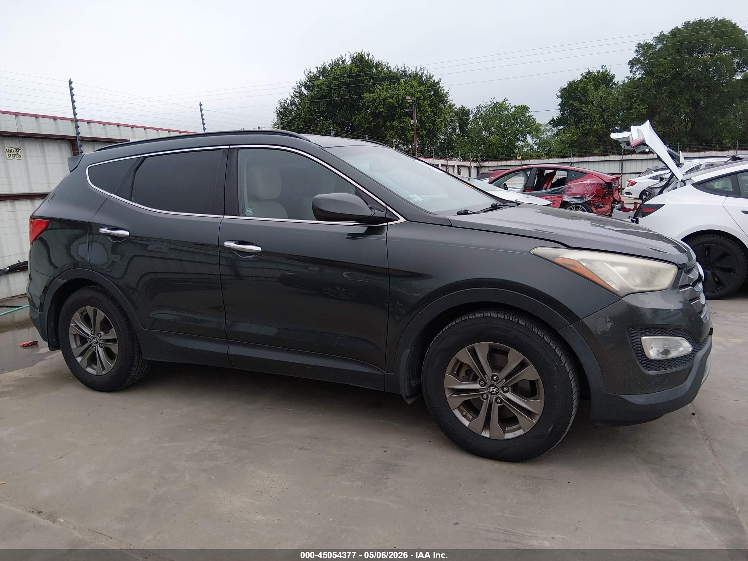 2013 Hyundai Santa Fe Sport Gray vin: 5XYZU3LB8DG042152