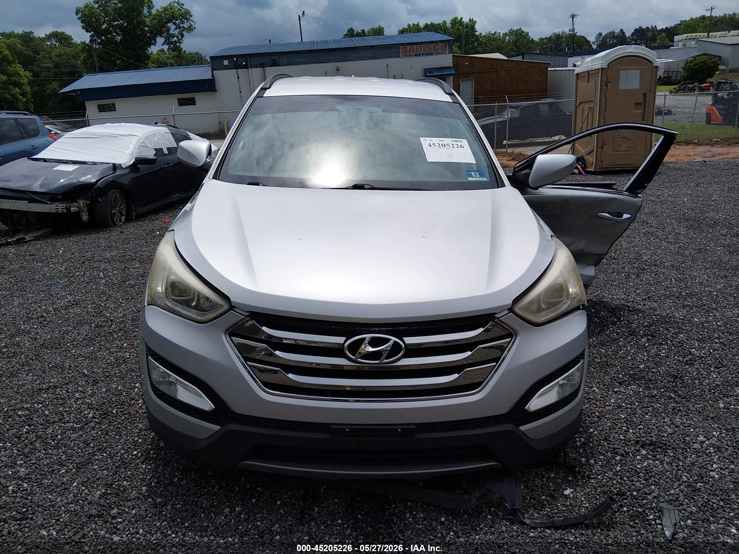 2013 Hyundai Santa Fe Sport Silver vin: 5XYZU3LB8DG044810